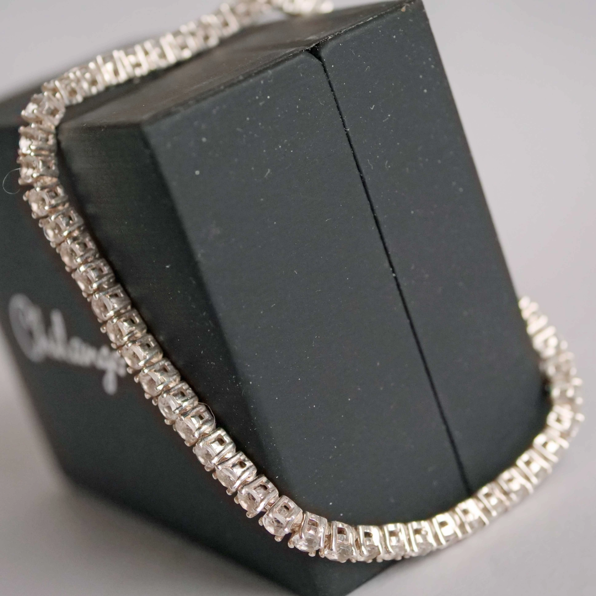 Chilango Tennis Bracelet 925 Silver 19,5 cm lenght Rock Crystals