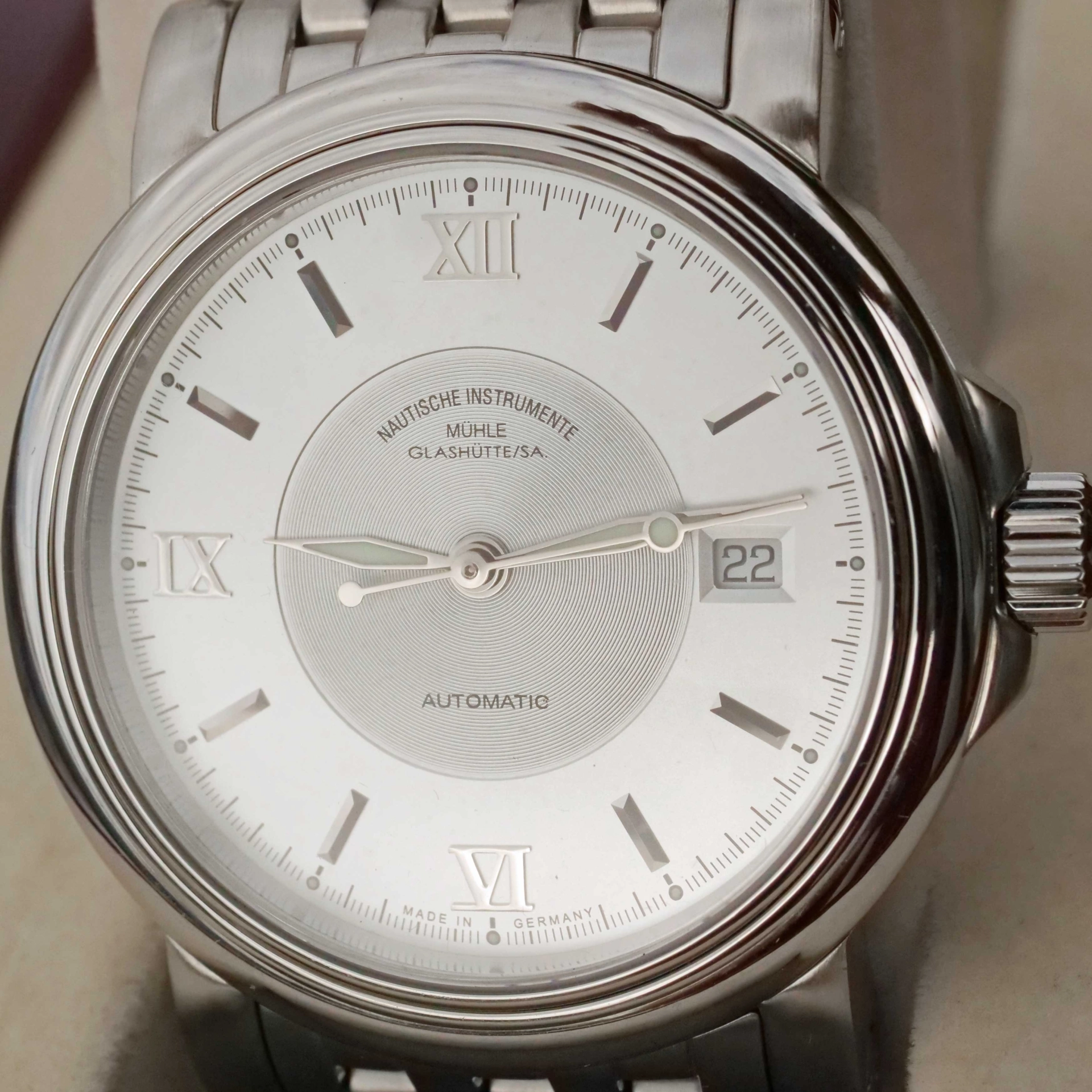Mühle Glashütte Mercurius Men's Watch Ref. M1-24-25-600 completely overhauled 9/24