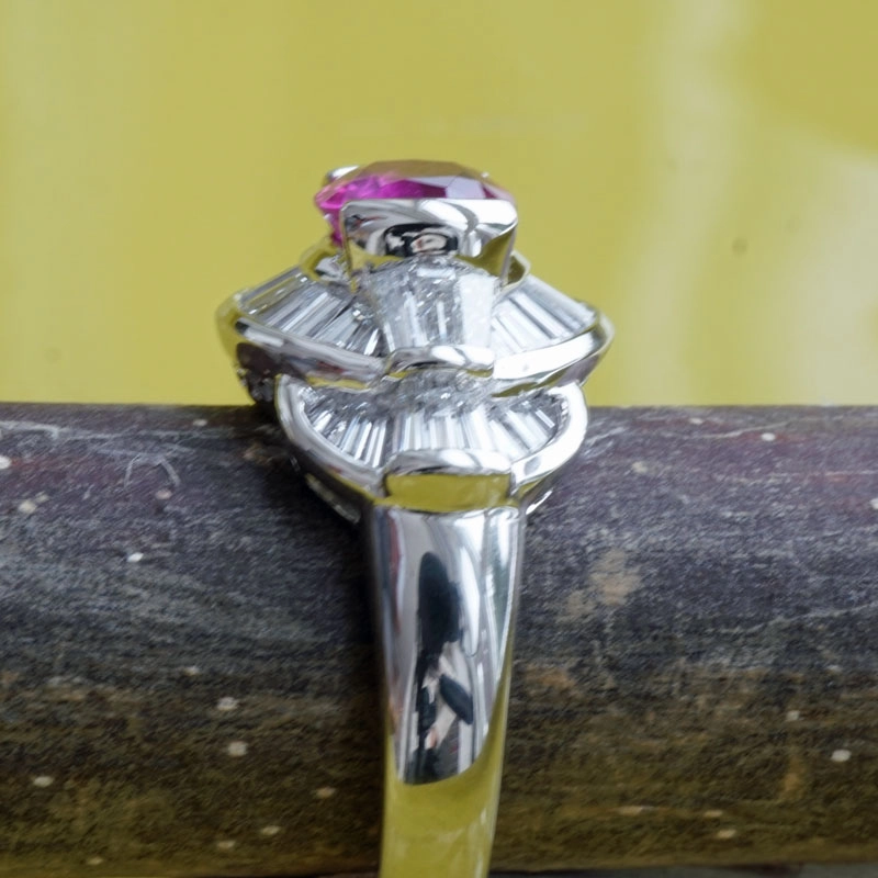 Rubin-Diamant-Ring-900er-Platin-1.35 ct-1.12 ct