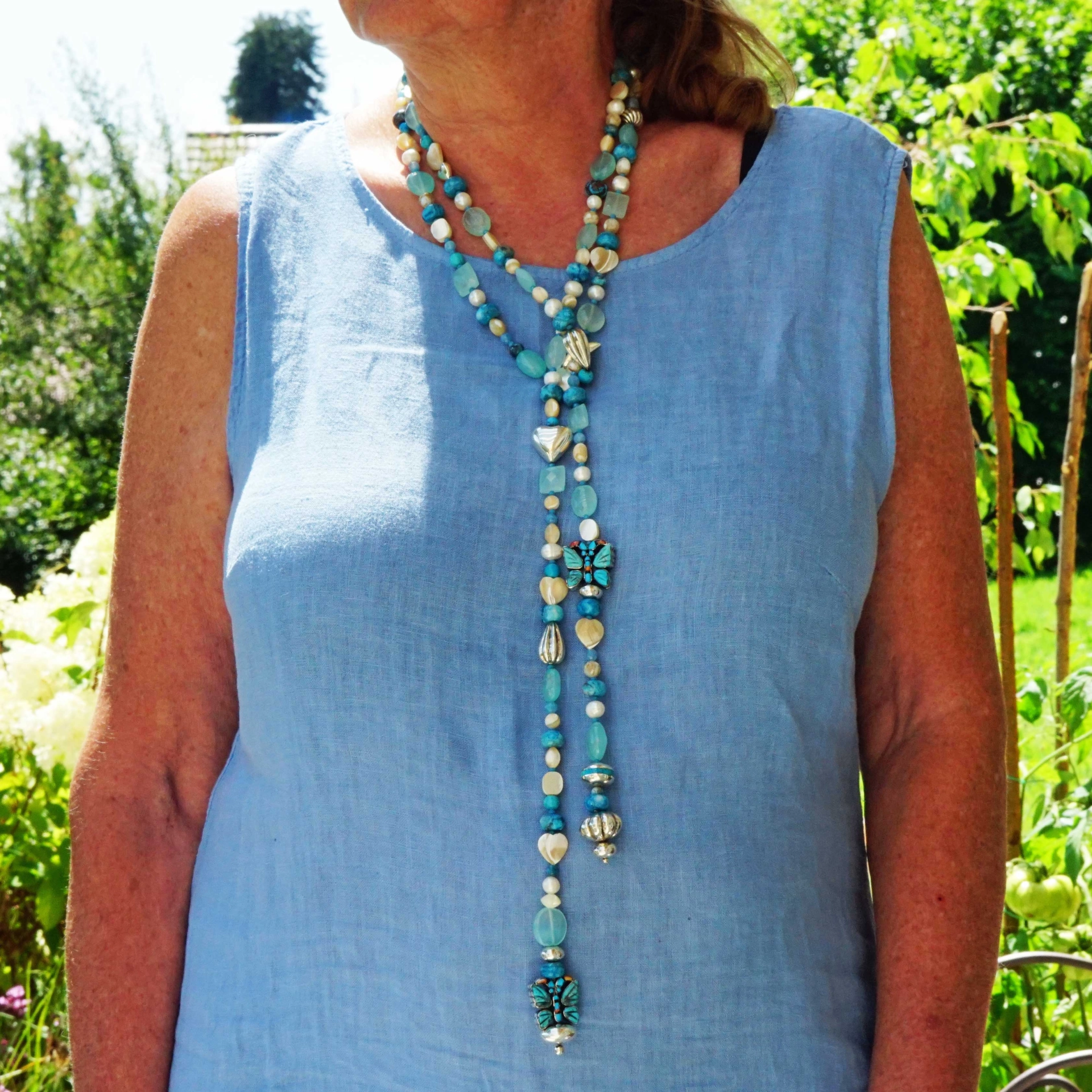 Chilango extra long Jewelry Necklace in 185 cm  Out of Nature Legends...couldn't be more beautiful