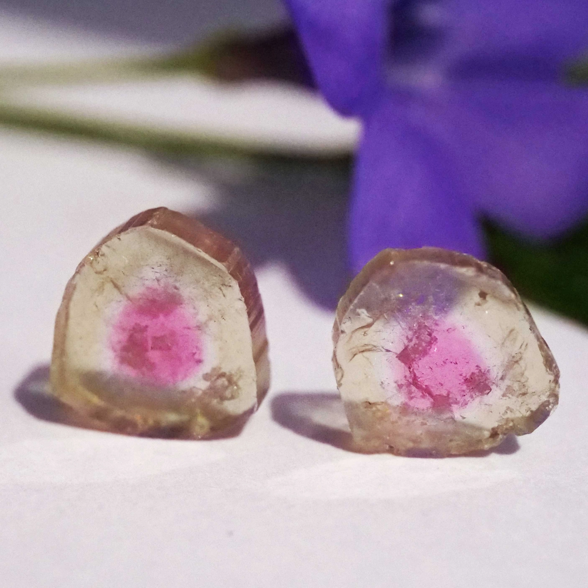 Watermelon Tourmaline slices from Afghanistan totally 3.25 ct AAA+