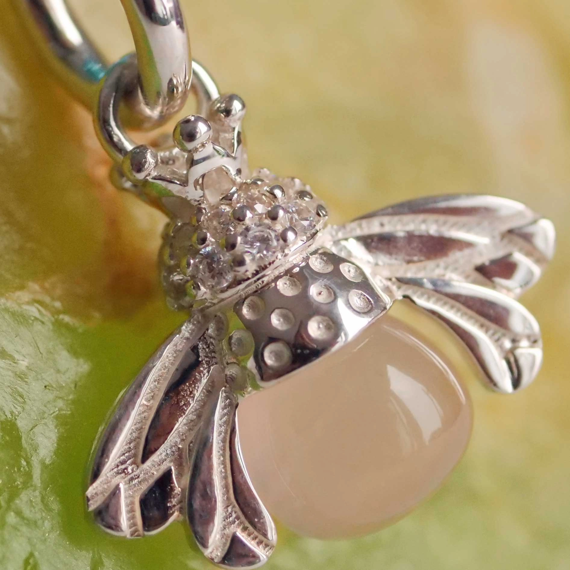 Bee Princess Pendant..925 Sterlingsilver with little crown..so sweet