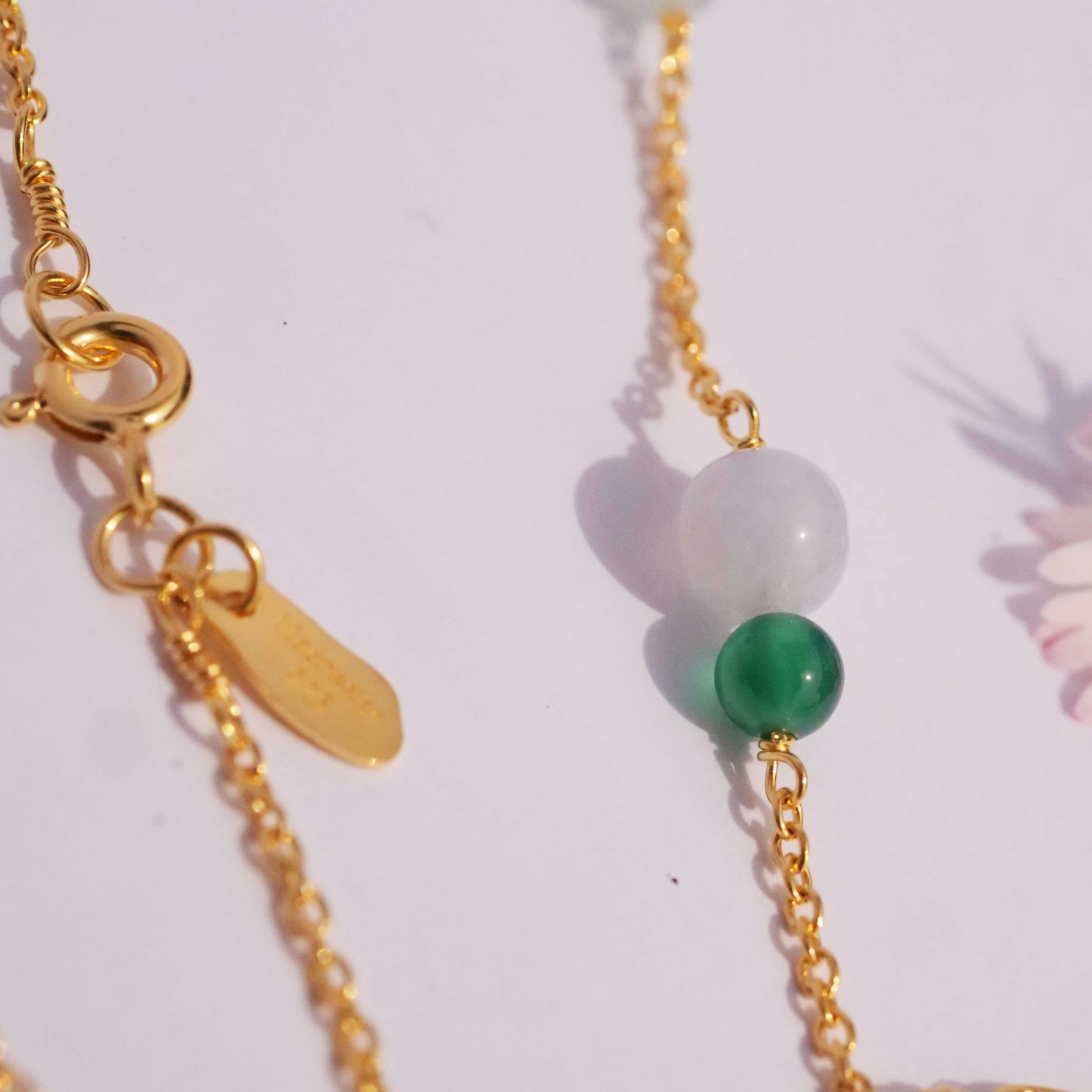 Wild Flowers at Heart Celia Chain Silver plated by Designer Maanesten Denmark