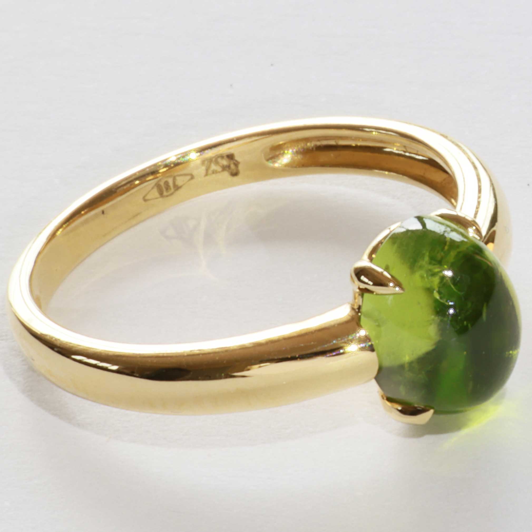 Tourmaline Ring 750 Yellow Gold green.... sweet Temptation... made in Italy... High-Quality