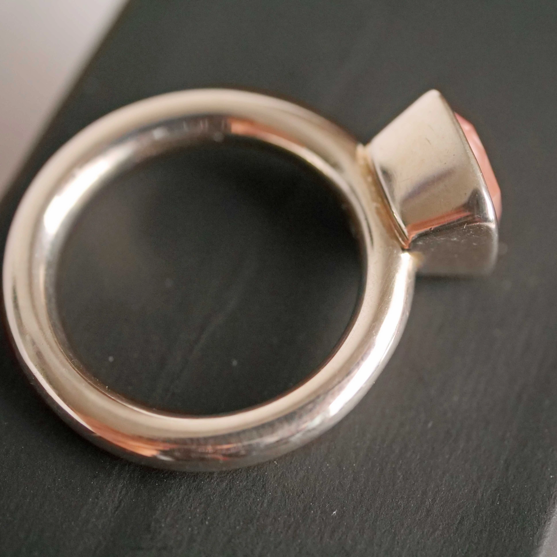 Chilango Ring Sparkling Stars 2 in solid 925 Silver with great Rosequartz