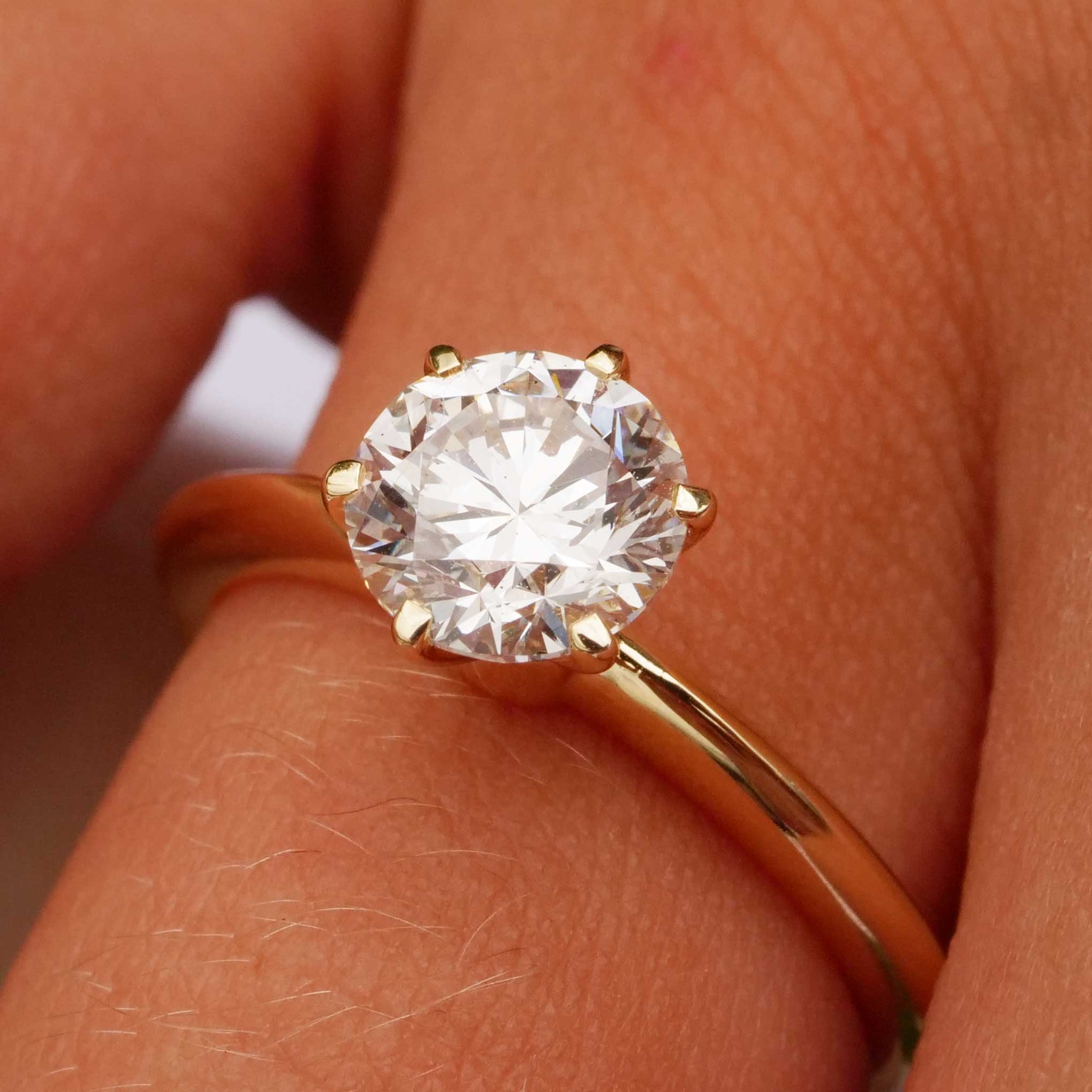 Brilliant ring 1.17 ct TW VS laboratory diamonds in 585 yellow gold.... for a fraction of the price of a natural diamond