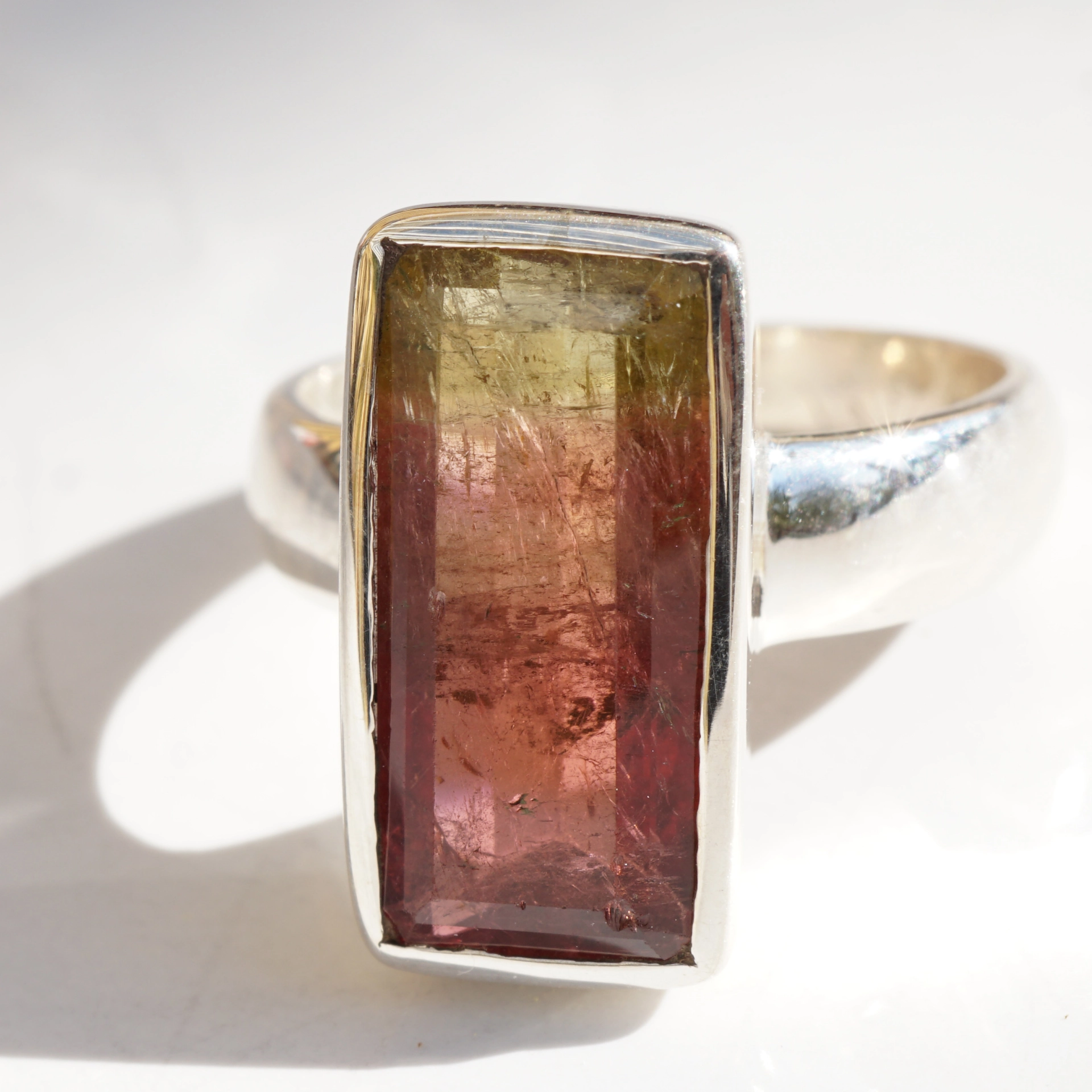 Turmalin Ring Watermelon 8.50 ct....925 Silver...wonderful