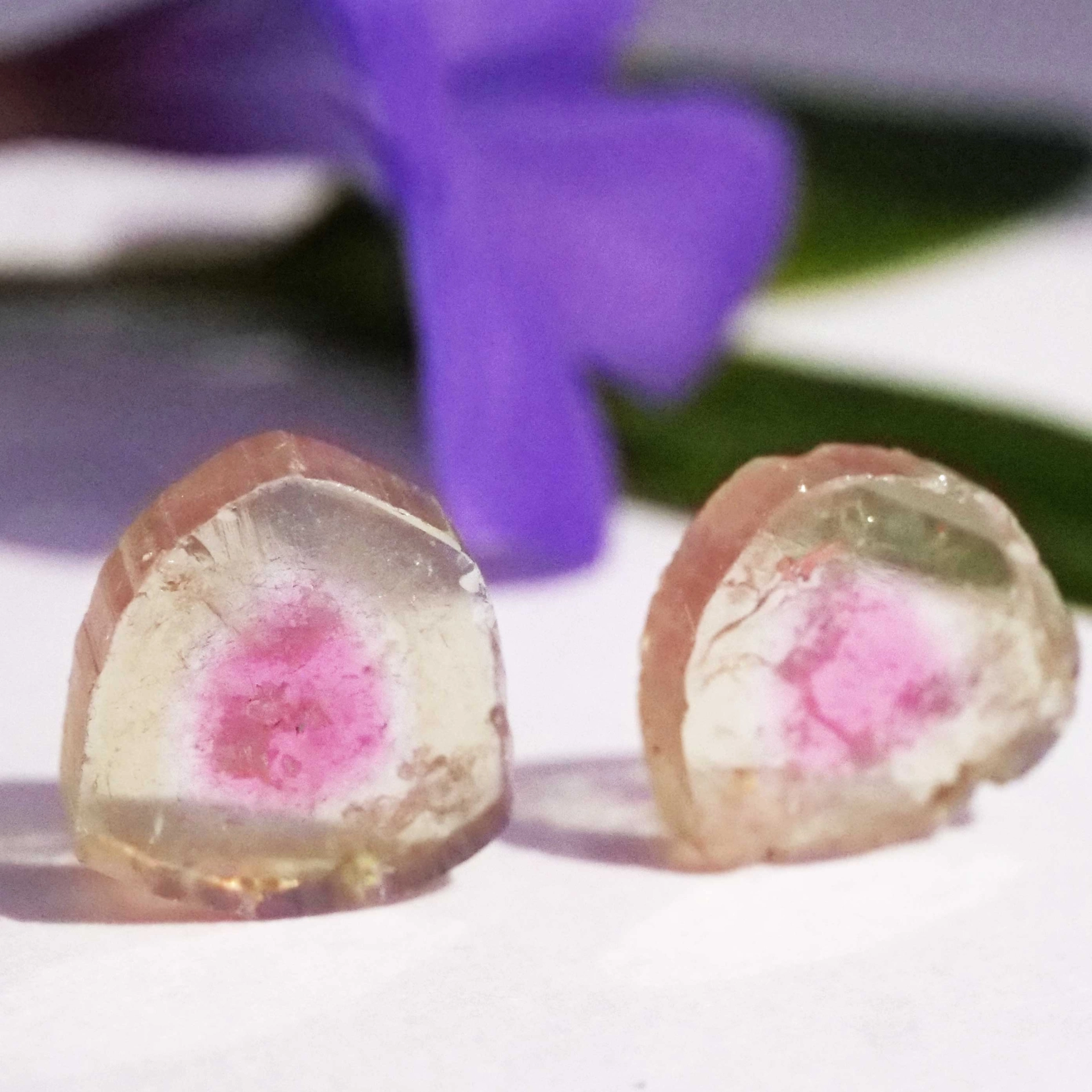 Watermelon Tourmaline slices from Afghanistan totally 3.25 ct AAA+