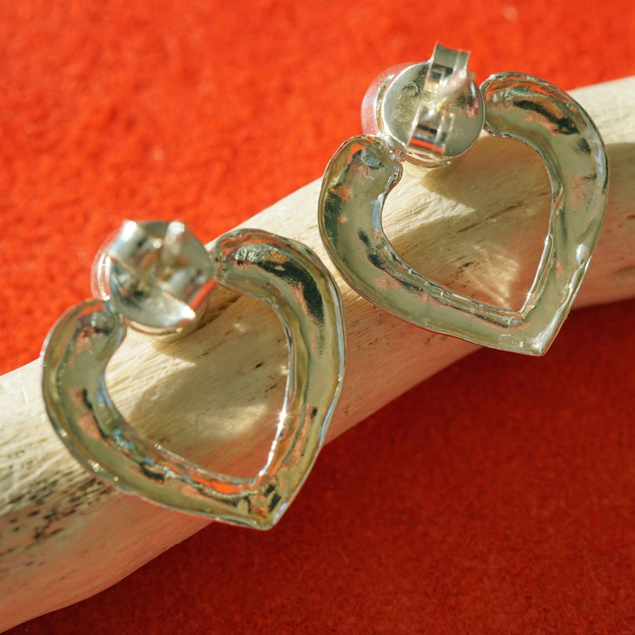 Set:Amethyst Rochenleder Ring und passende Ohrstecker in 925er Silber Brombeerfarben