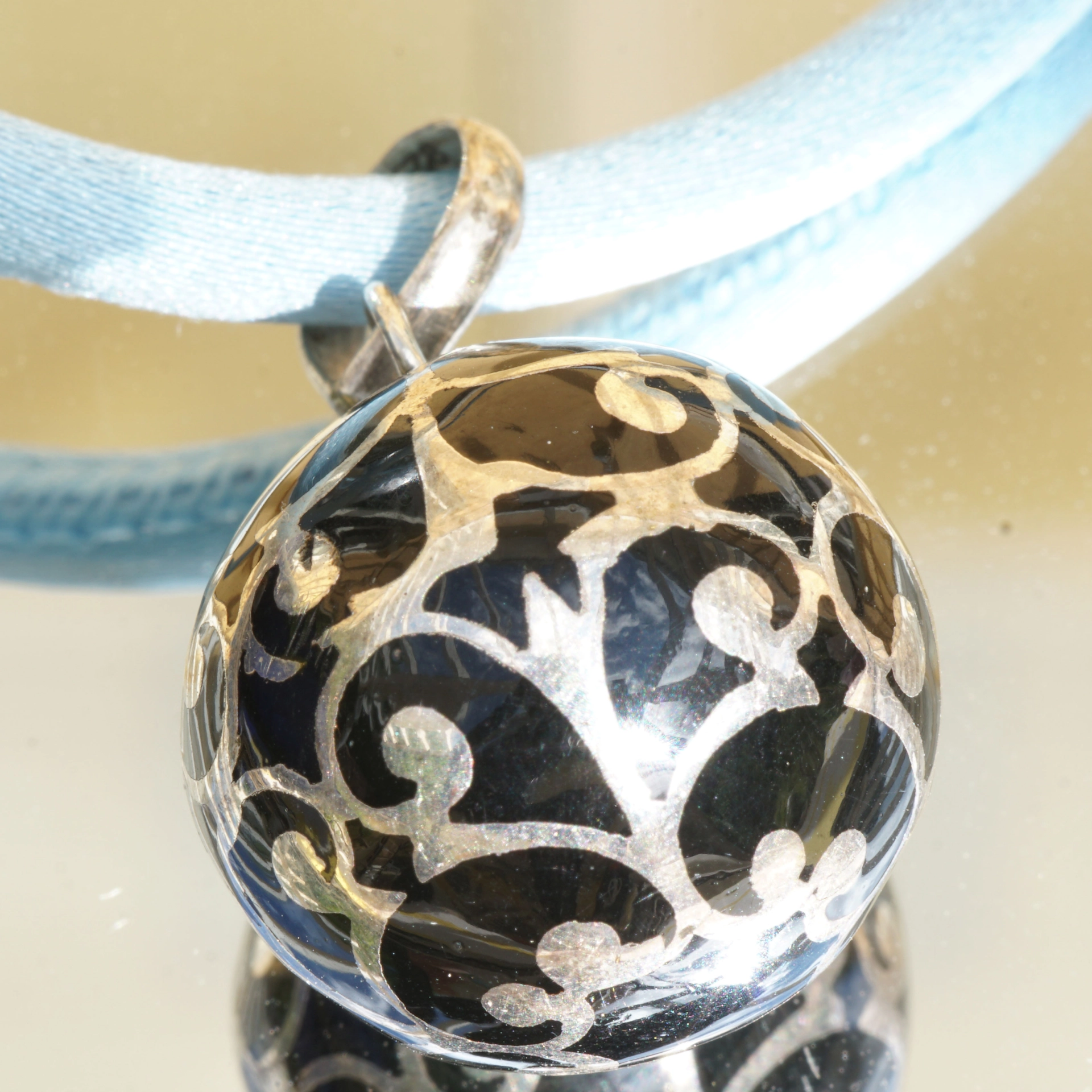 Jingle Ball Pendant in 925er Silver with spherical Sounds