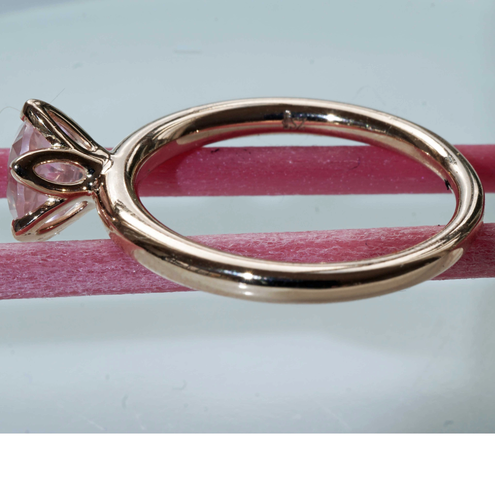 Bestseller Combination Ring made in Valenza...18 kt Rose Gold with Rose Quartz