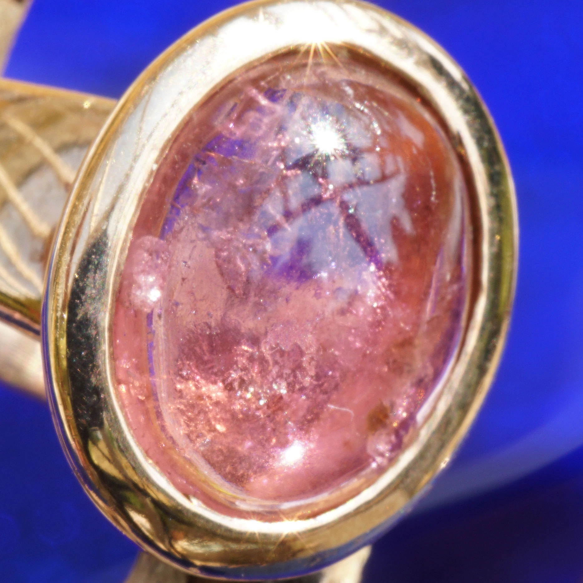 Tourmaline Ring Silver Rosegold plated pleasently wearable