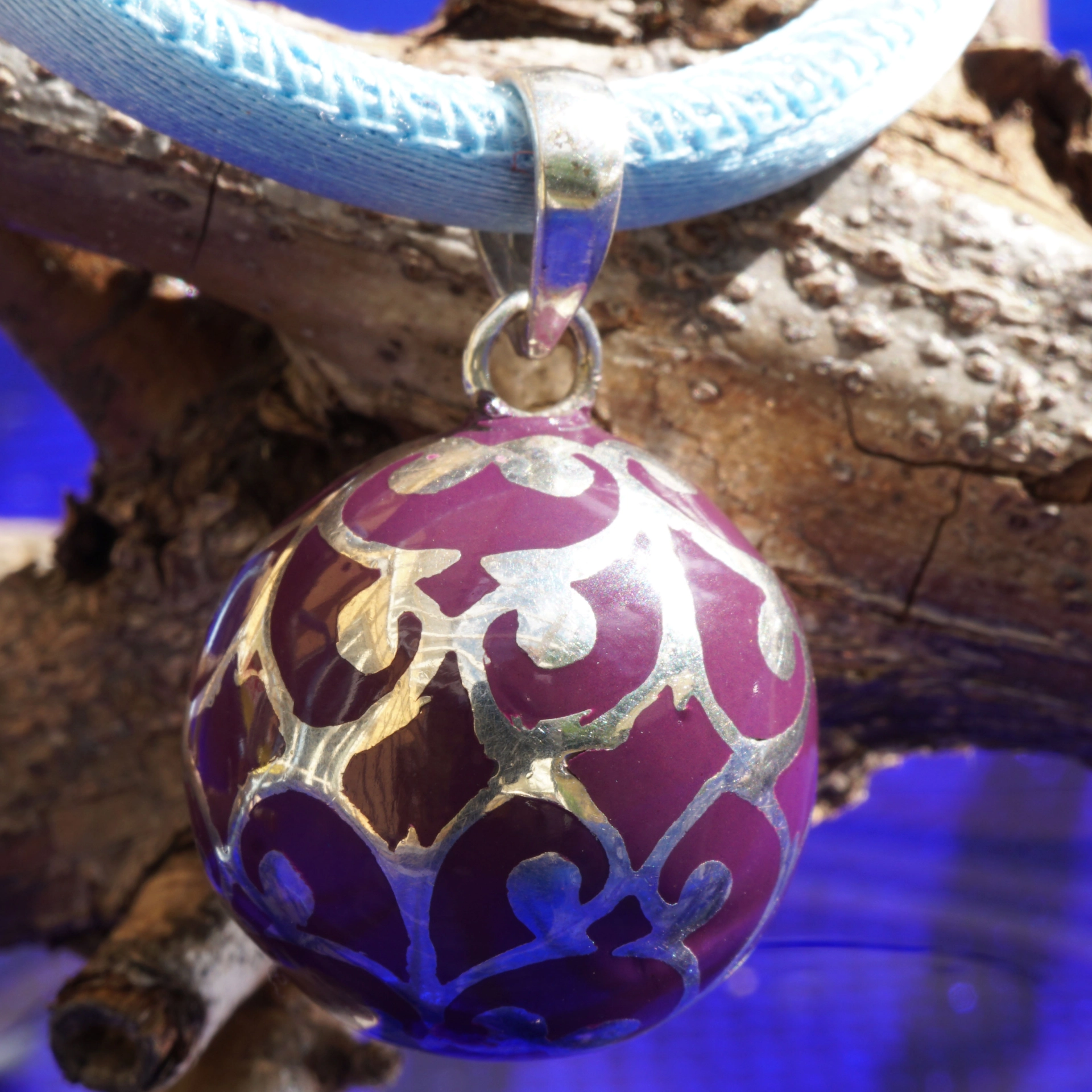 Jingle Ball Pendant in 925er Silver with spherical Sounds
