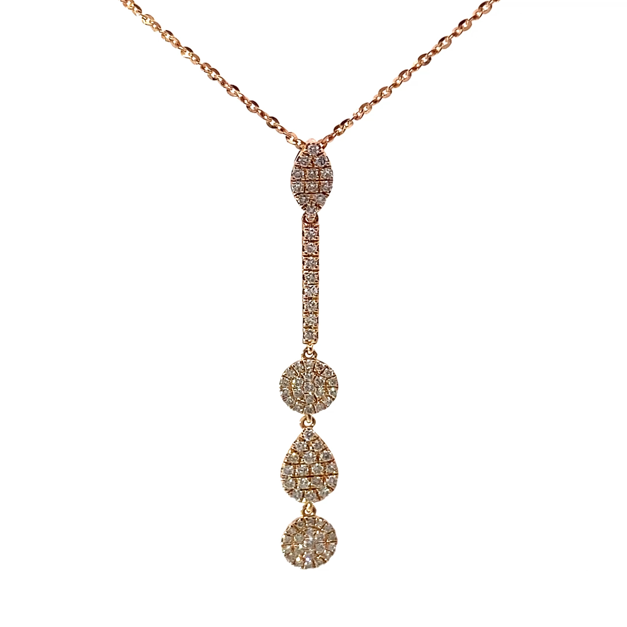 Brilliant Pendant with Chain 750 Rose Gold... Petit Jewellery with a lot of WOW
