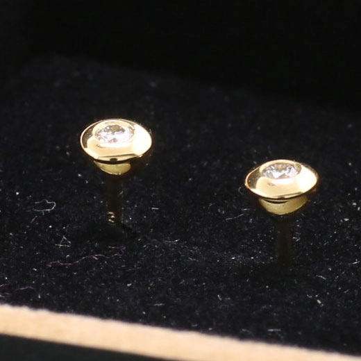 Brillant Ohrstecker in 750er Gelbgold