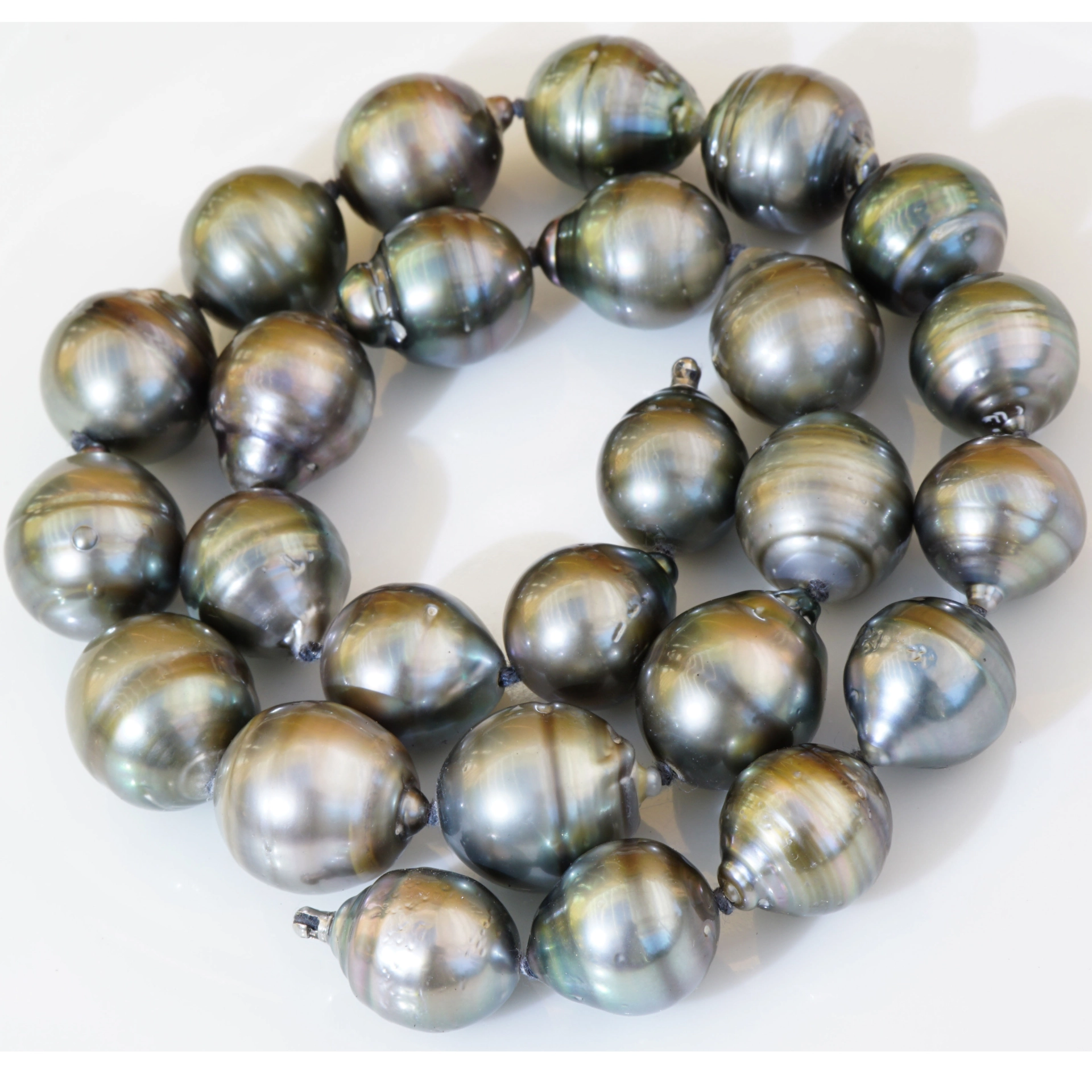 Representative Strand of baroque Tahiti cultured Pearls 12-15 mm
