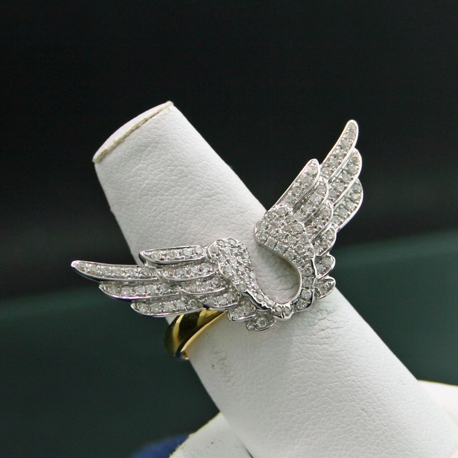 Give-me-wings-Ring-besetzt mit Brillanten-0.65 ct, 750er-Gelbgold/rhodiniert