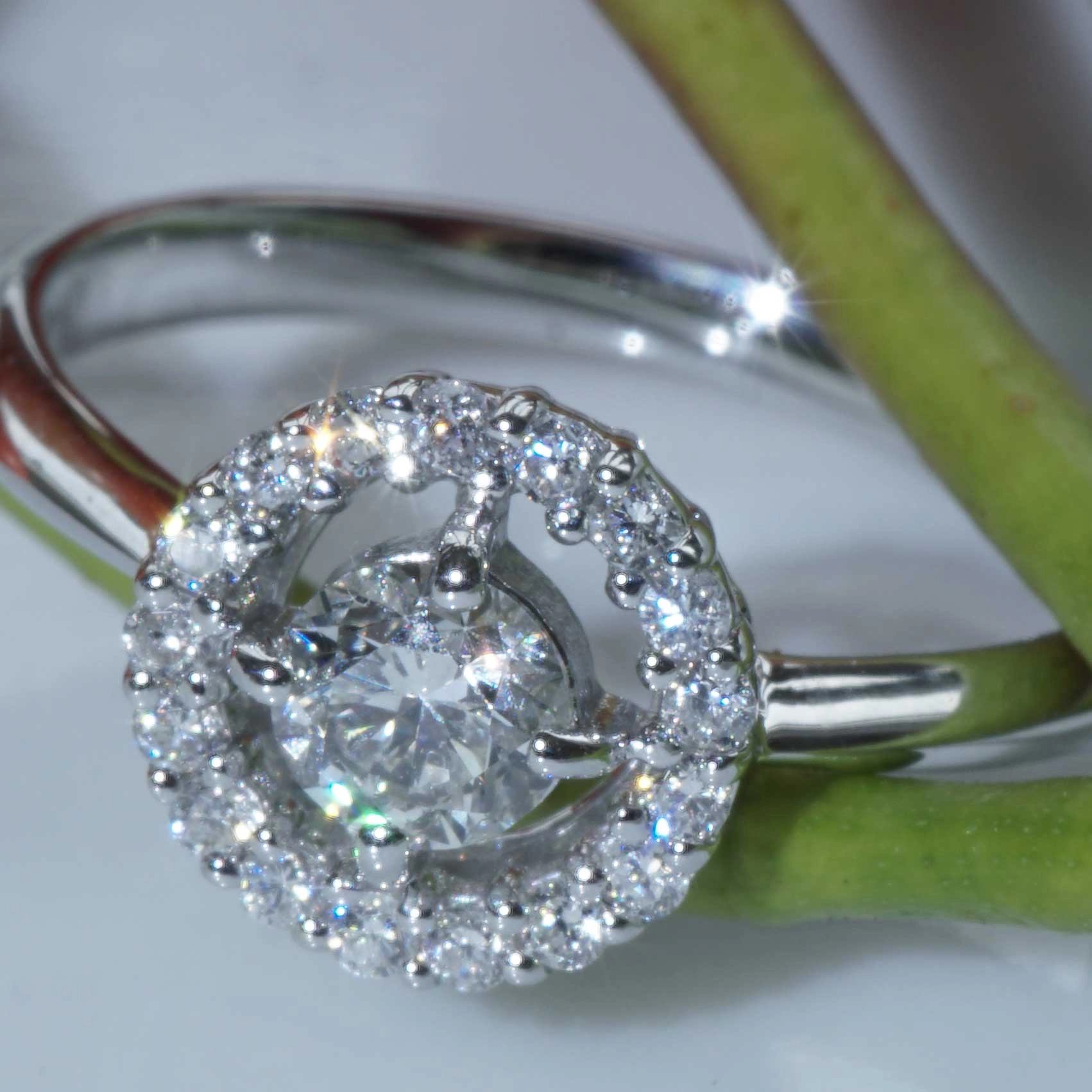 A third Carat Dream Ring...Brilliance and Grace...White Gold Jewelry