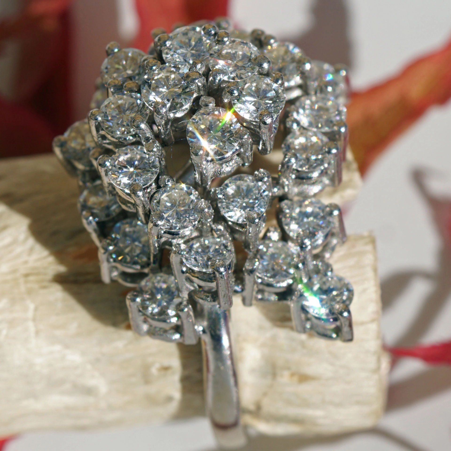 Brillant Ring 750er Weissgold 3.0 ct TW VVS-VS Meisterwerk in 3 D
