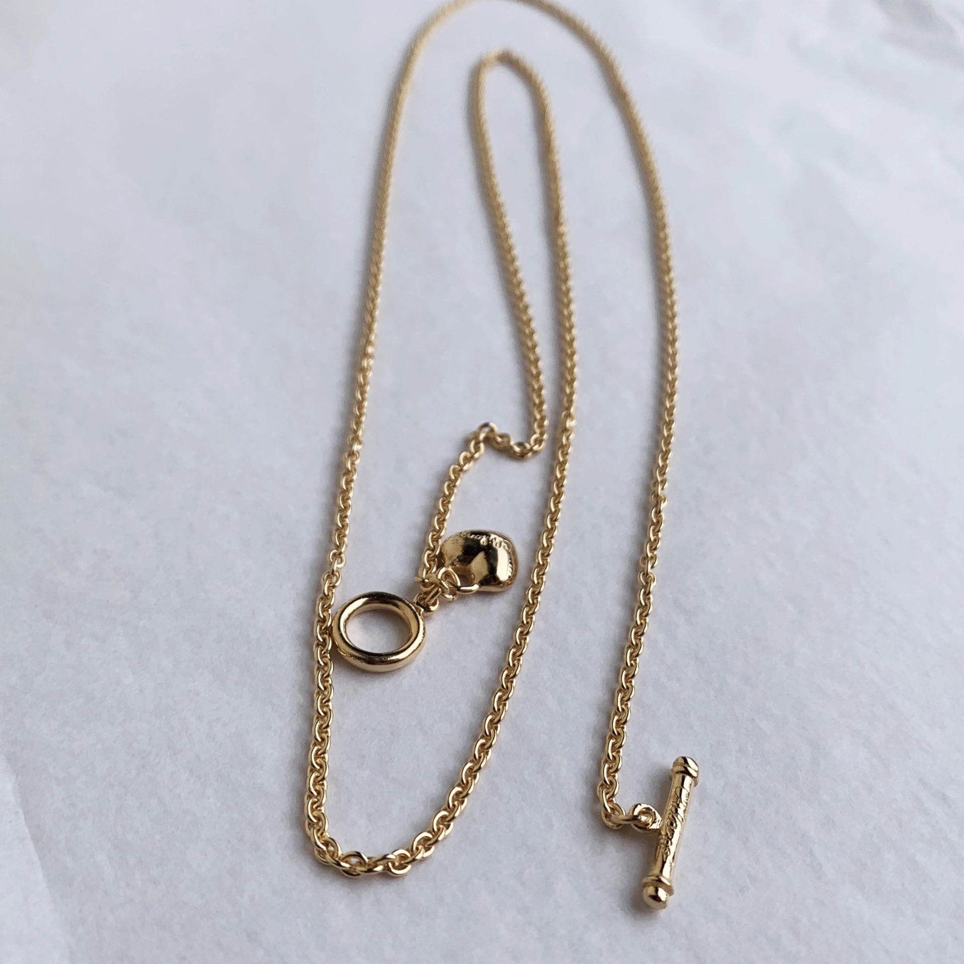Chilango Kette fine Luxury 85 cm 925er Silber NEU in 18 kt Yellow Gold plated 2,5 mm breit soo fein