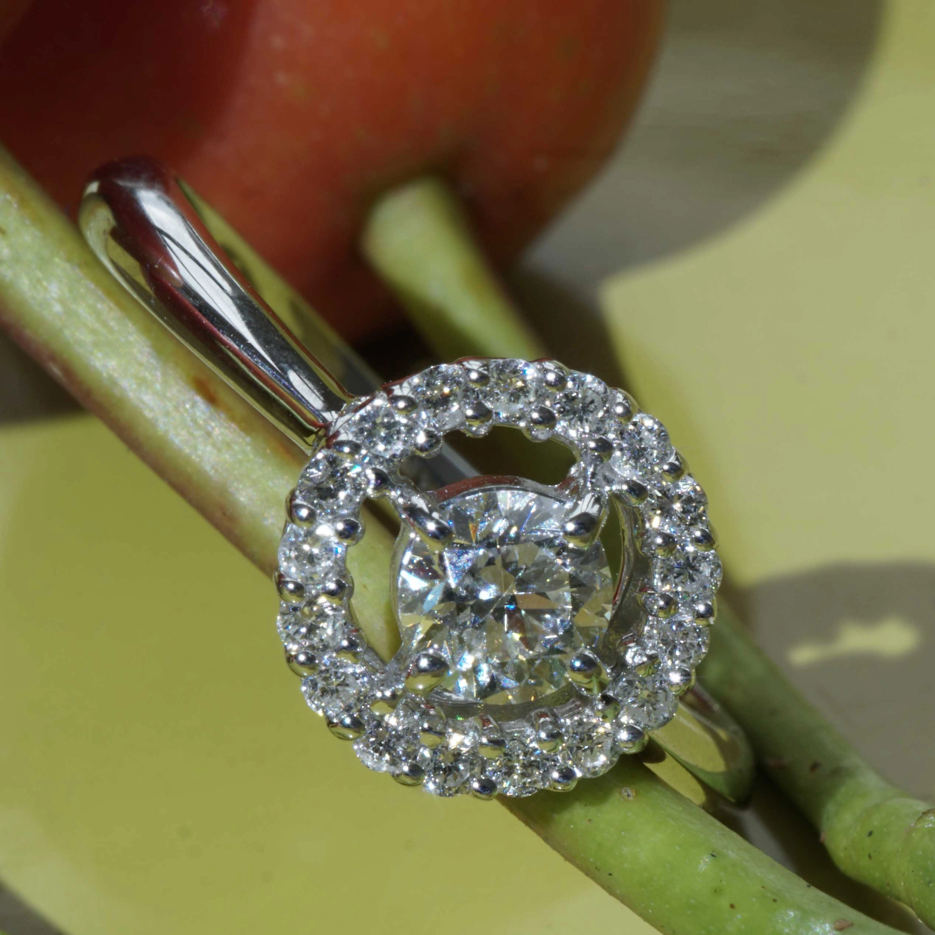 A third Carat Dream Ring...Brilliance and Grace...White Gold Jewelry