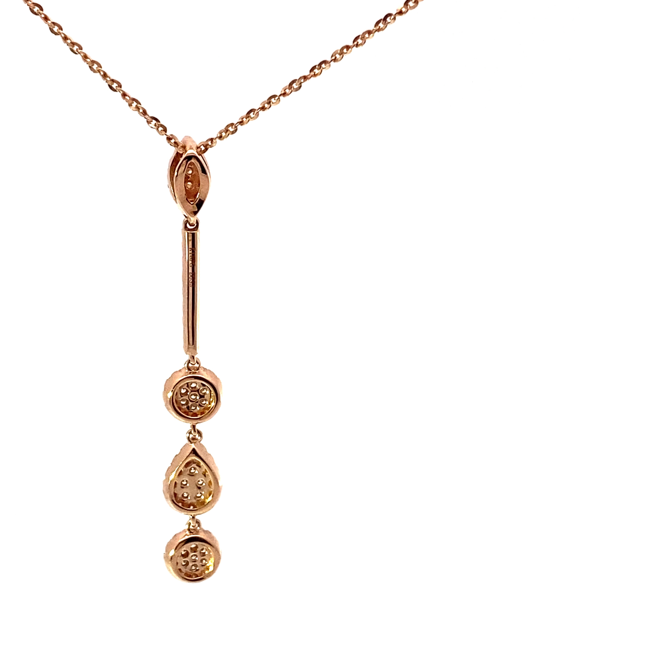 Brilliant Pendant with Chain 750 Rose Gold... Petit Jewellery with a lot of WOW