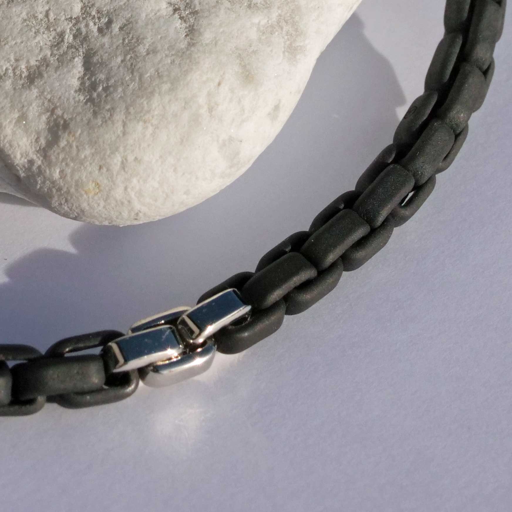 Unisex Bracelet Moove Titanium black matt 950 Platinum by Silhouette Schmuck Bentner