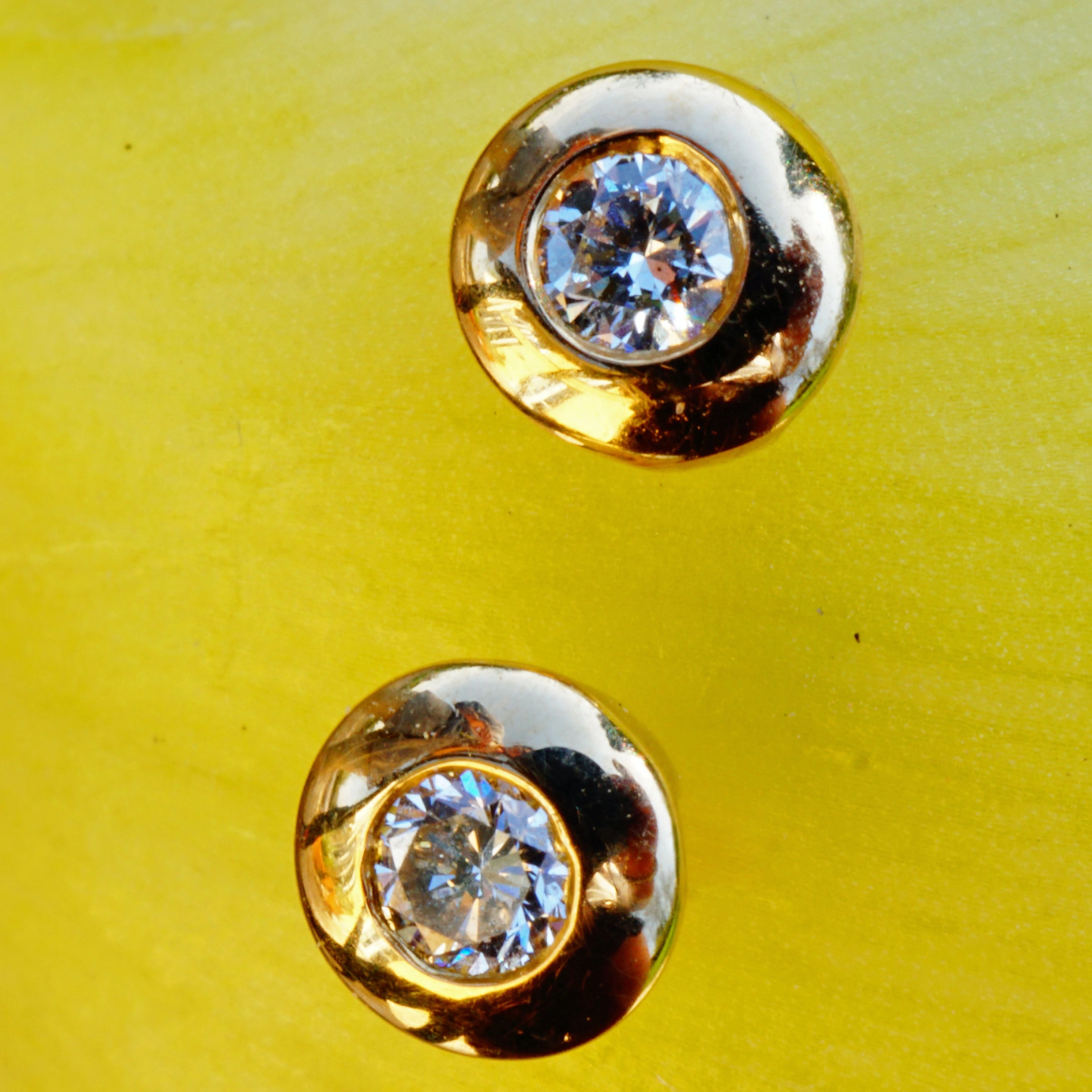 Brillant Ohrstecker in 750er Gelbgold