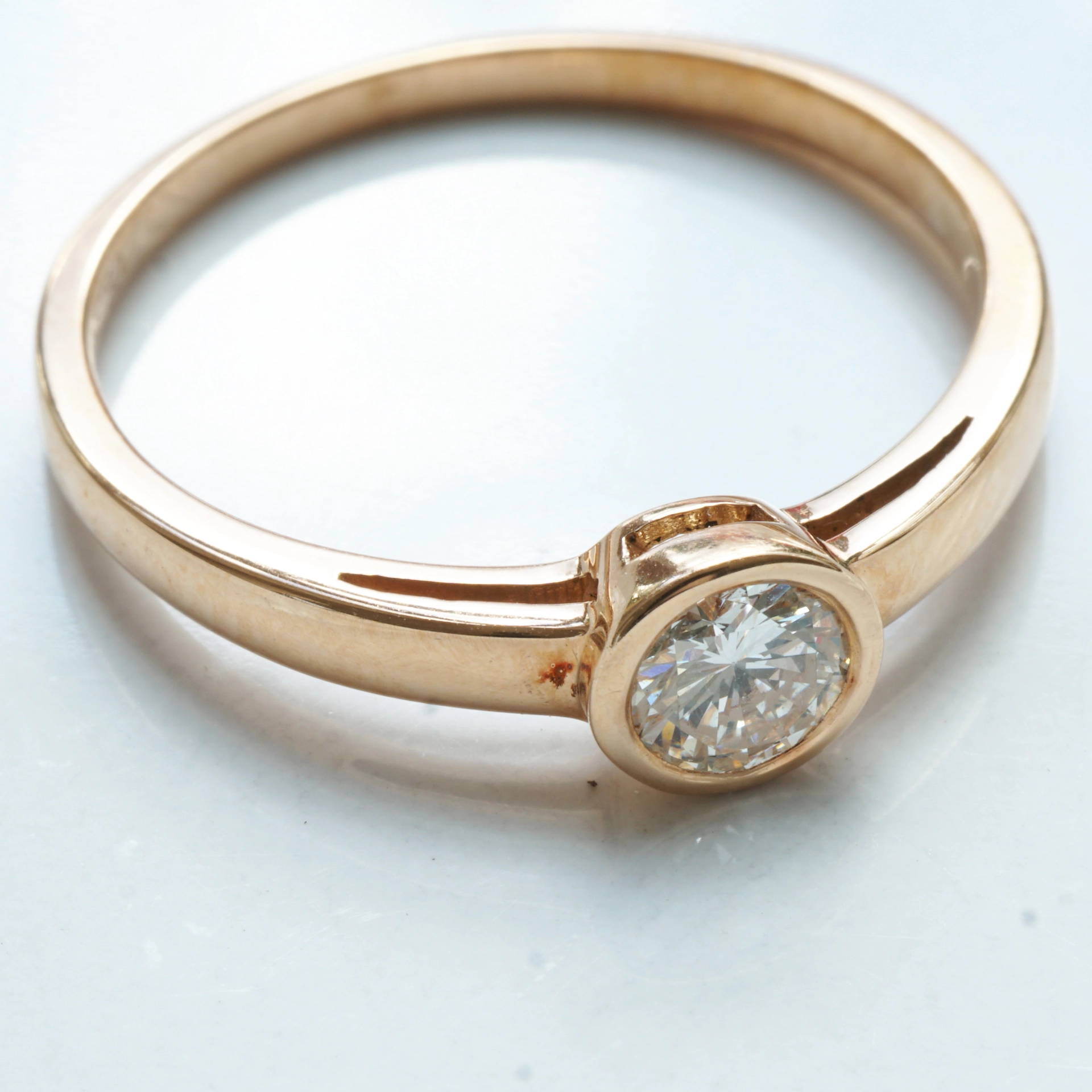 Solitär Diamond Ring 18 kt Yellowgold 0.20 ct TW VS