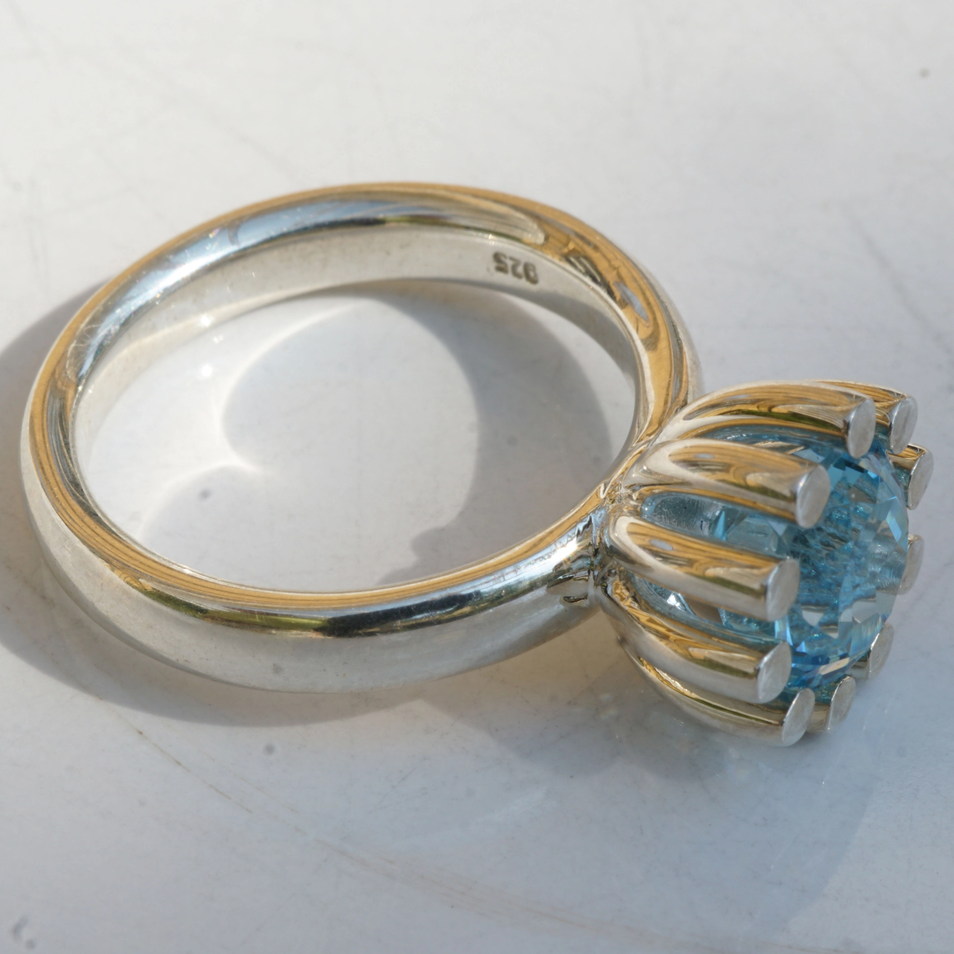 CHILANGO RING Grand Palais Blue Topaz  925er Silber neu mit orig. Etui massiv