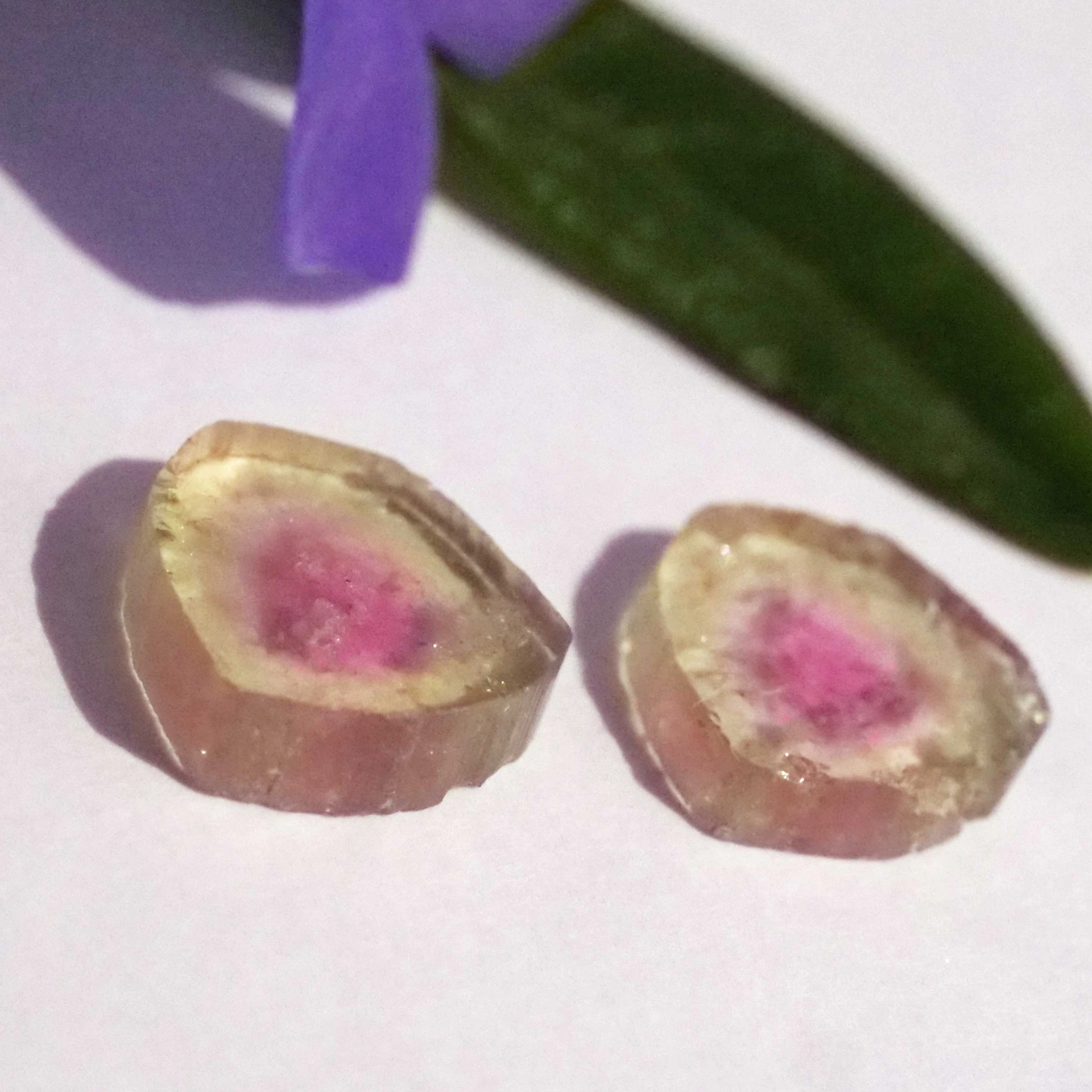 Watermelon Tourmaline slices from Afghanistan totally 3.25 ct AAA+