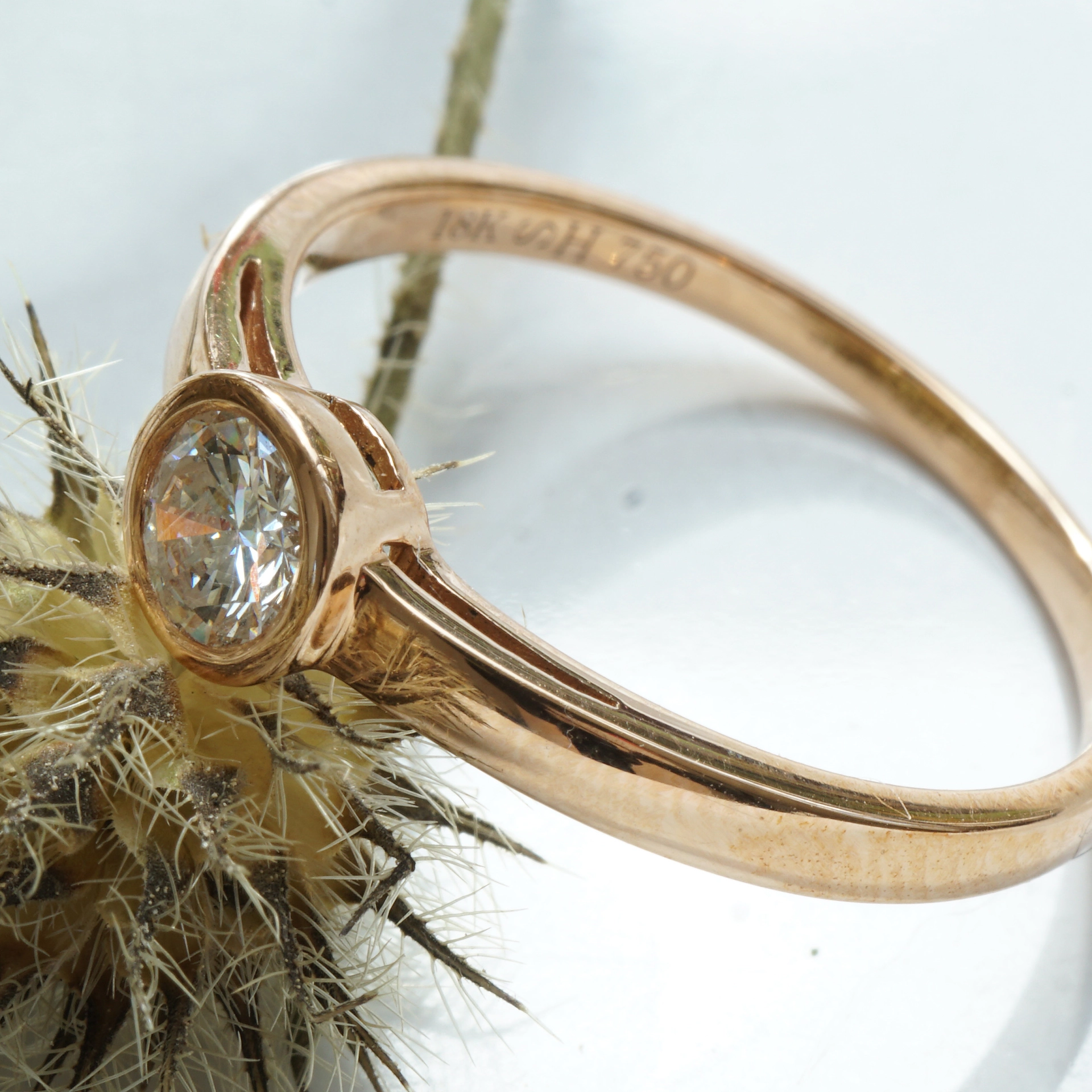 Solitär Diamond Ring 18 kt Yellowgold 0.20 ct TW VS