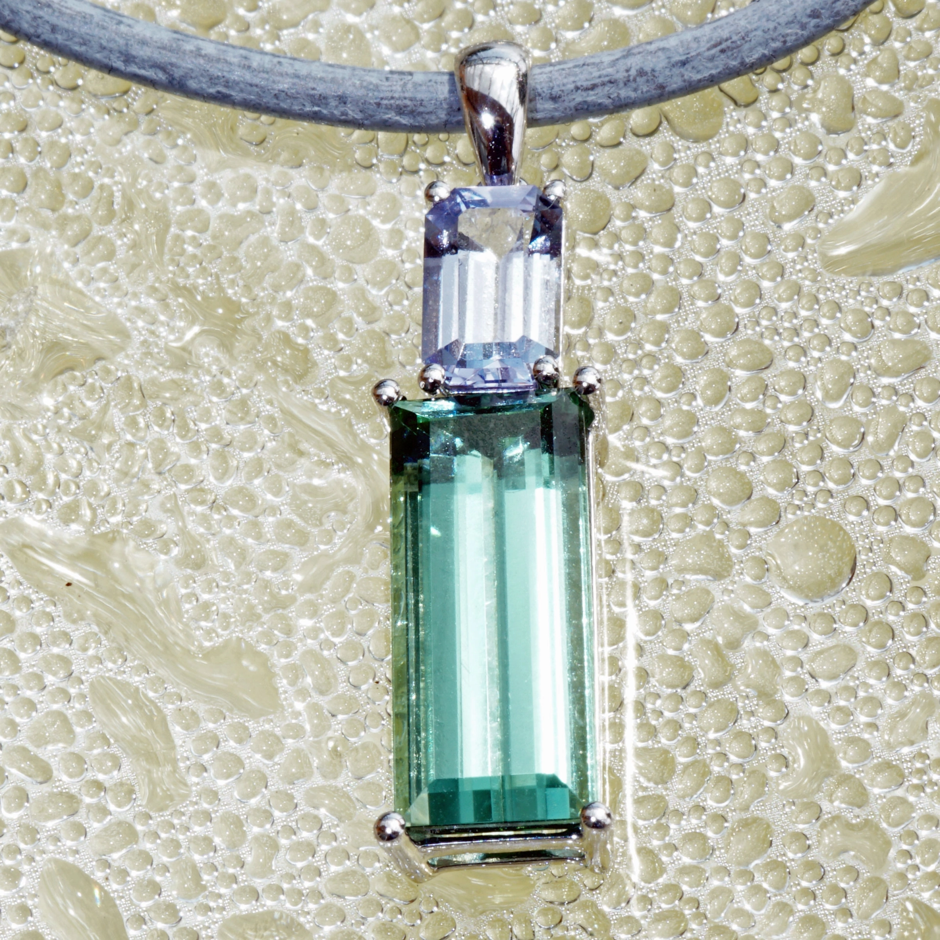 Turmalin Tansanite Brilliant Pendant...only best Colors combinated