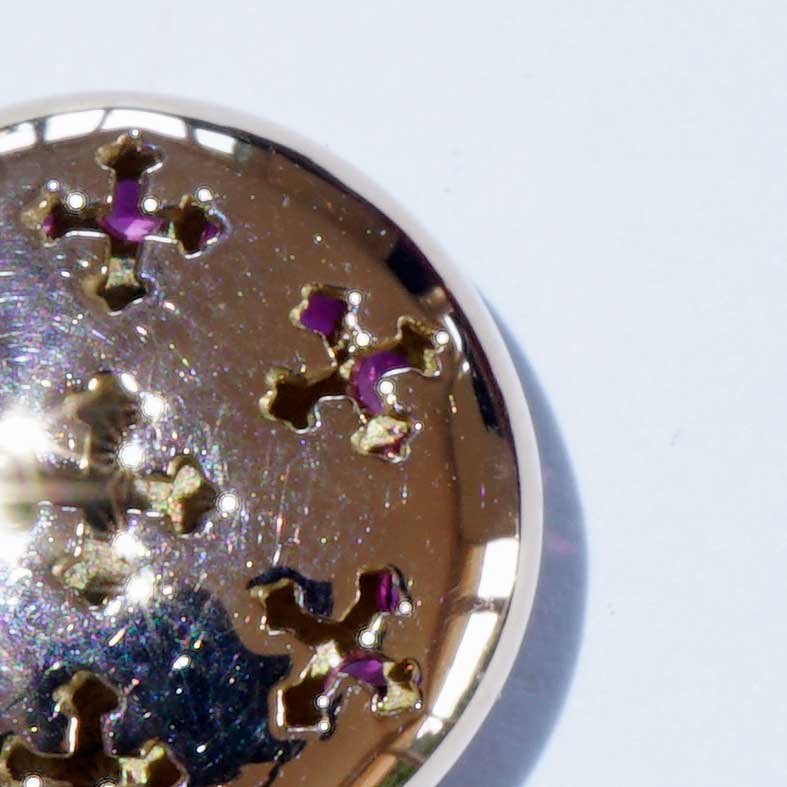 LOVE Sapphire Heart Pendant with Chain 750 Rose Gold.... super cool traditional Goldsmith Work 