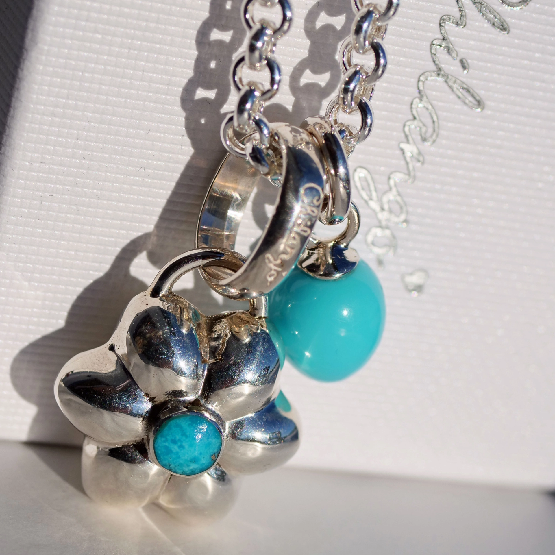 The Best Silver Jewelery forever...High Quality Chilango Pendant Drop Turchese