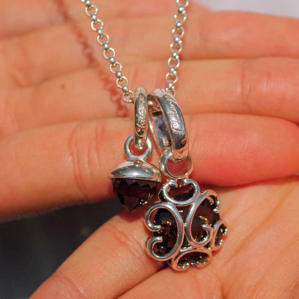 Chilango Set 3 Parts Special Price Pendant Fairytale Quartz and Pampel Star Pendant with 84 cm Round Anchor Chain
