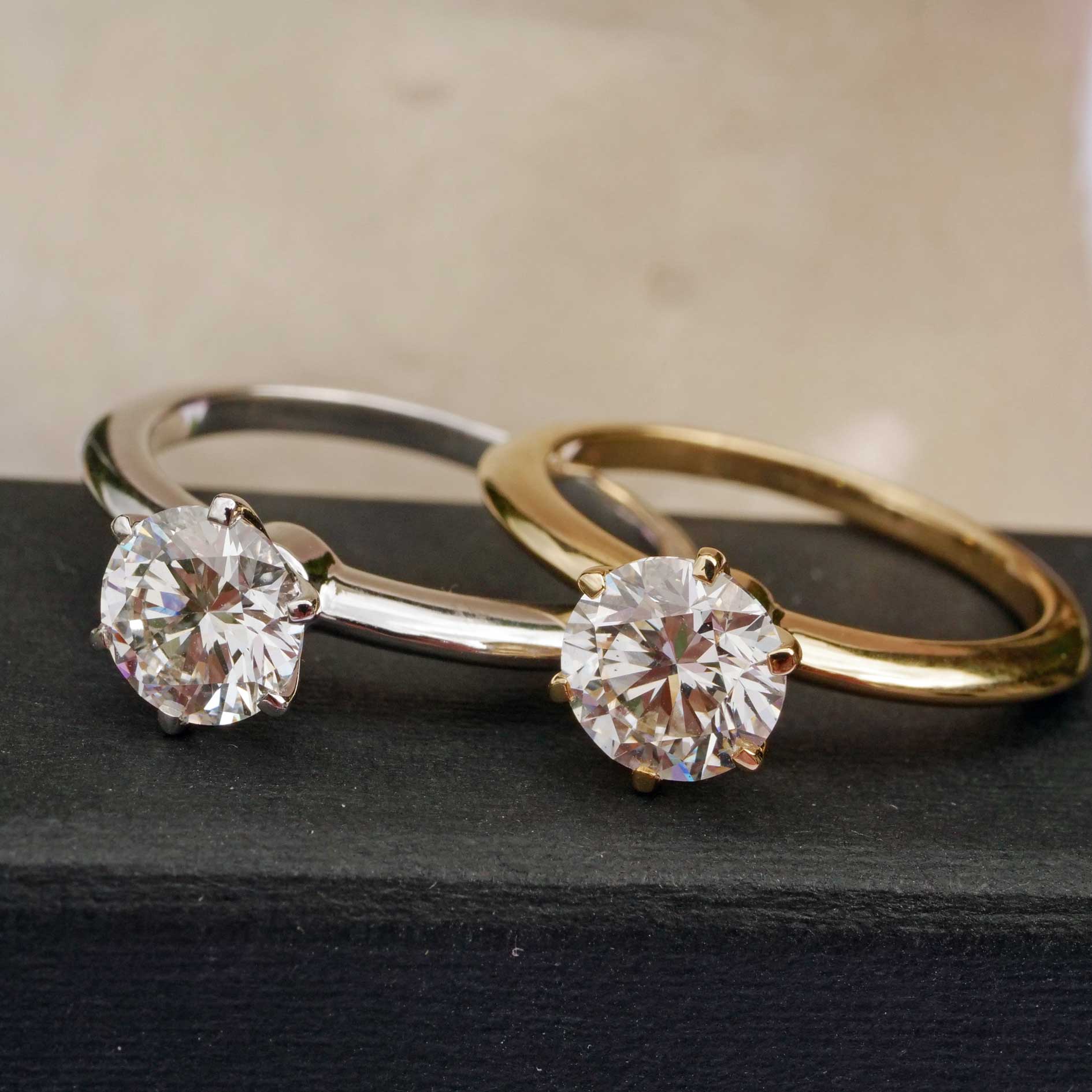 Brilliant ring 1.10ct TW VS laboratory diamonds in 585 yellow gold.... for a fraction of the price of a natural diamond