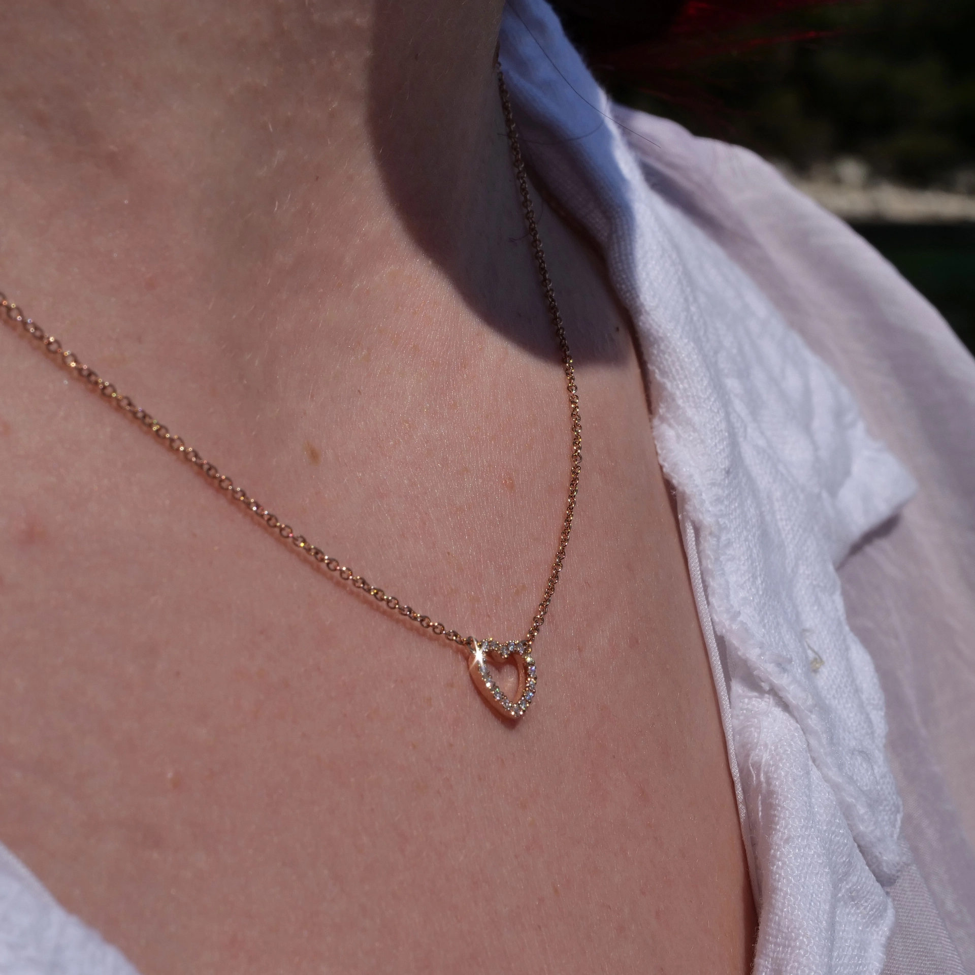 Brilliant Heart Necklace 750er Rose Gold