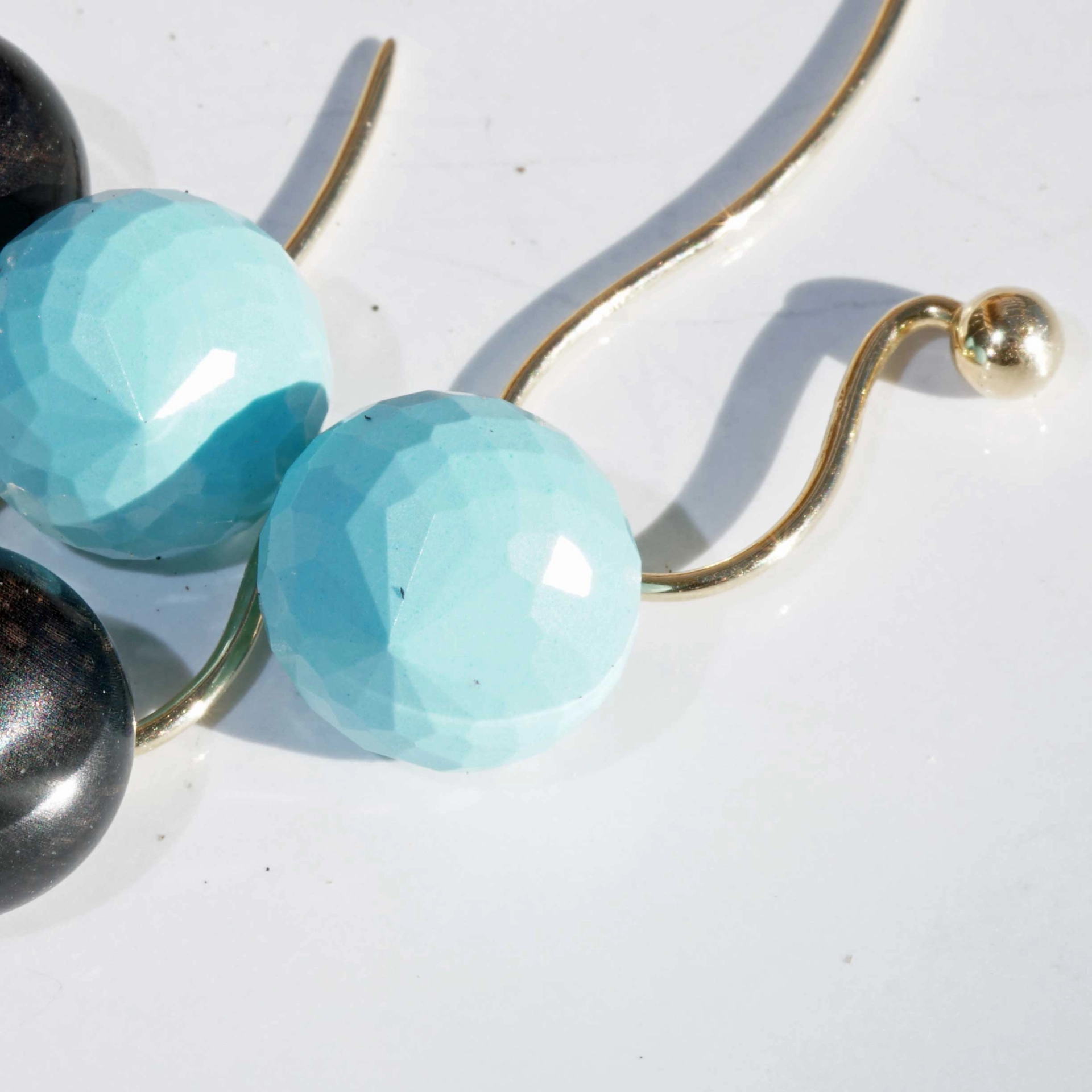 Earrings with detachable pendant ....a Beginnung of Earring Mania Wood and Turquoise