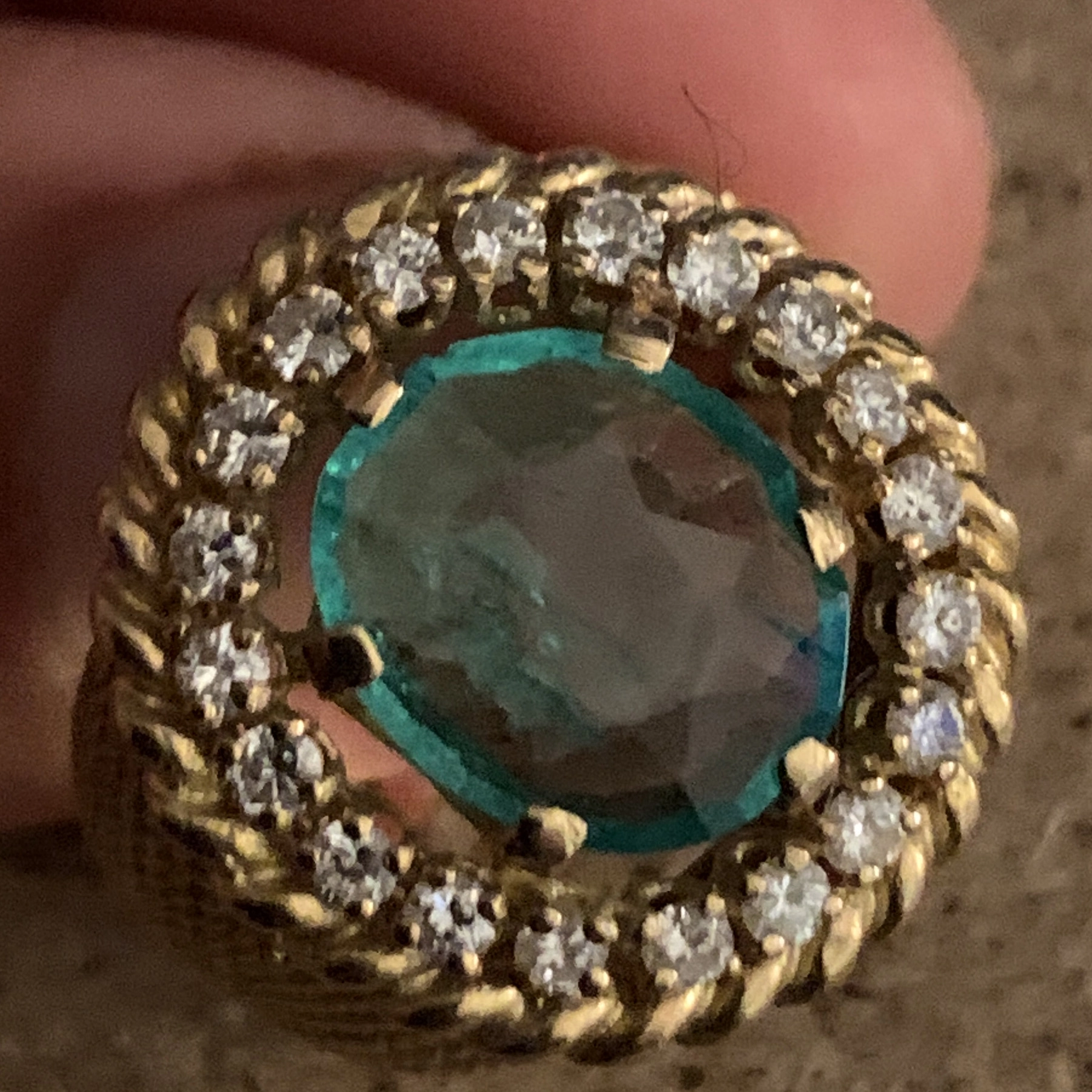 Emerald Diamond Ring....from old setting to a new one....3.16ct/0.80ct...made in Italy