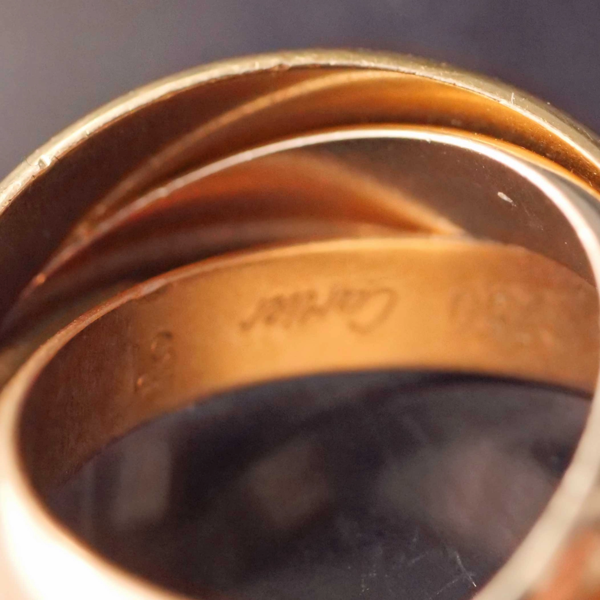 Original Cartier Ring Trinity in 750 White Gold Yellow Gold Rose Gold