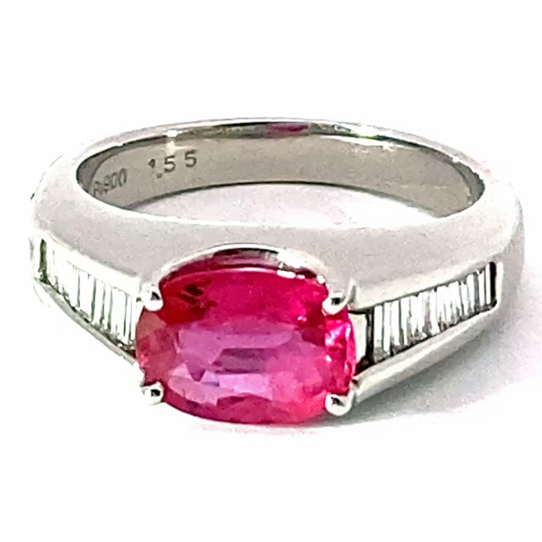 Ruby Diamond Ring Platinium....Noblest among the Noble