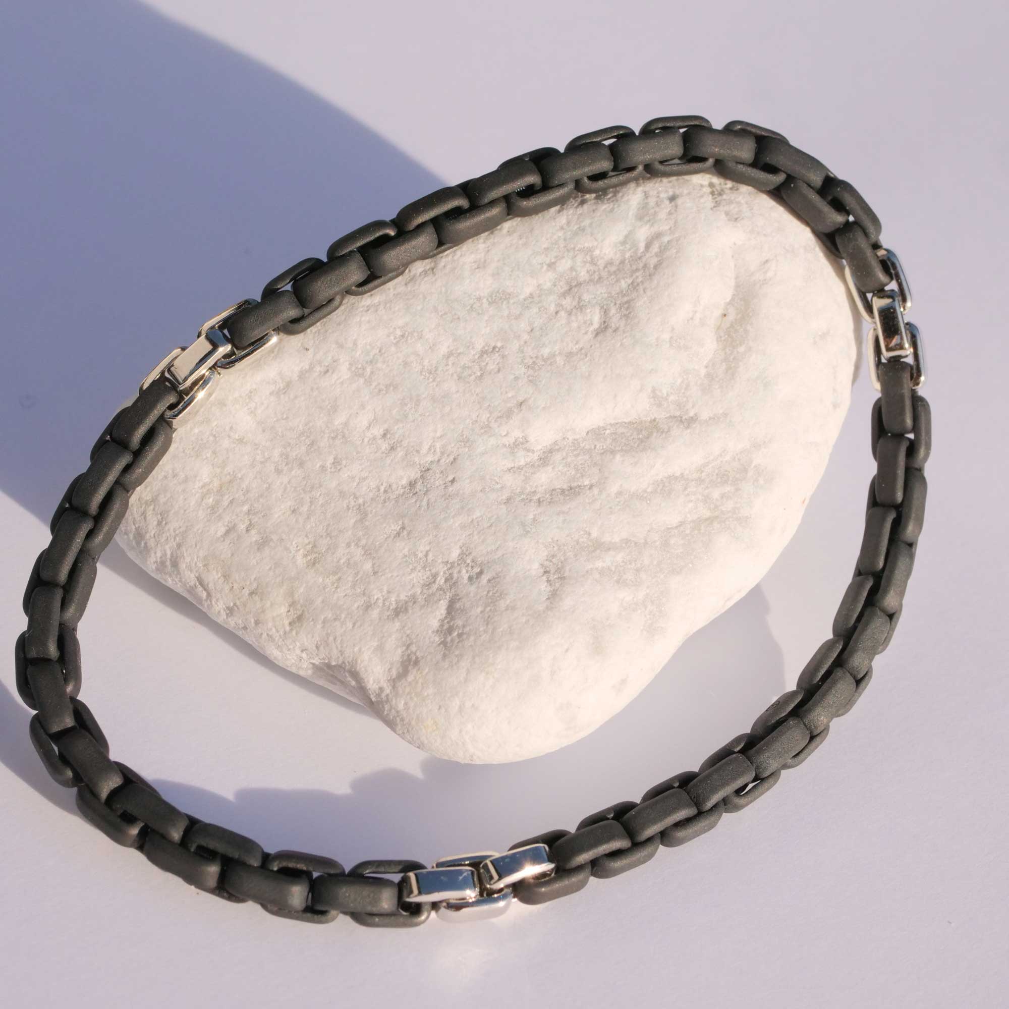 Unisex Bracelet Moove Titanium black matt 950 Platinum by Silhouette Schmuck Bentner