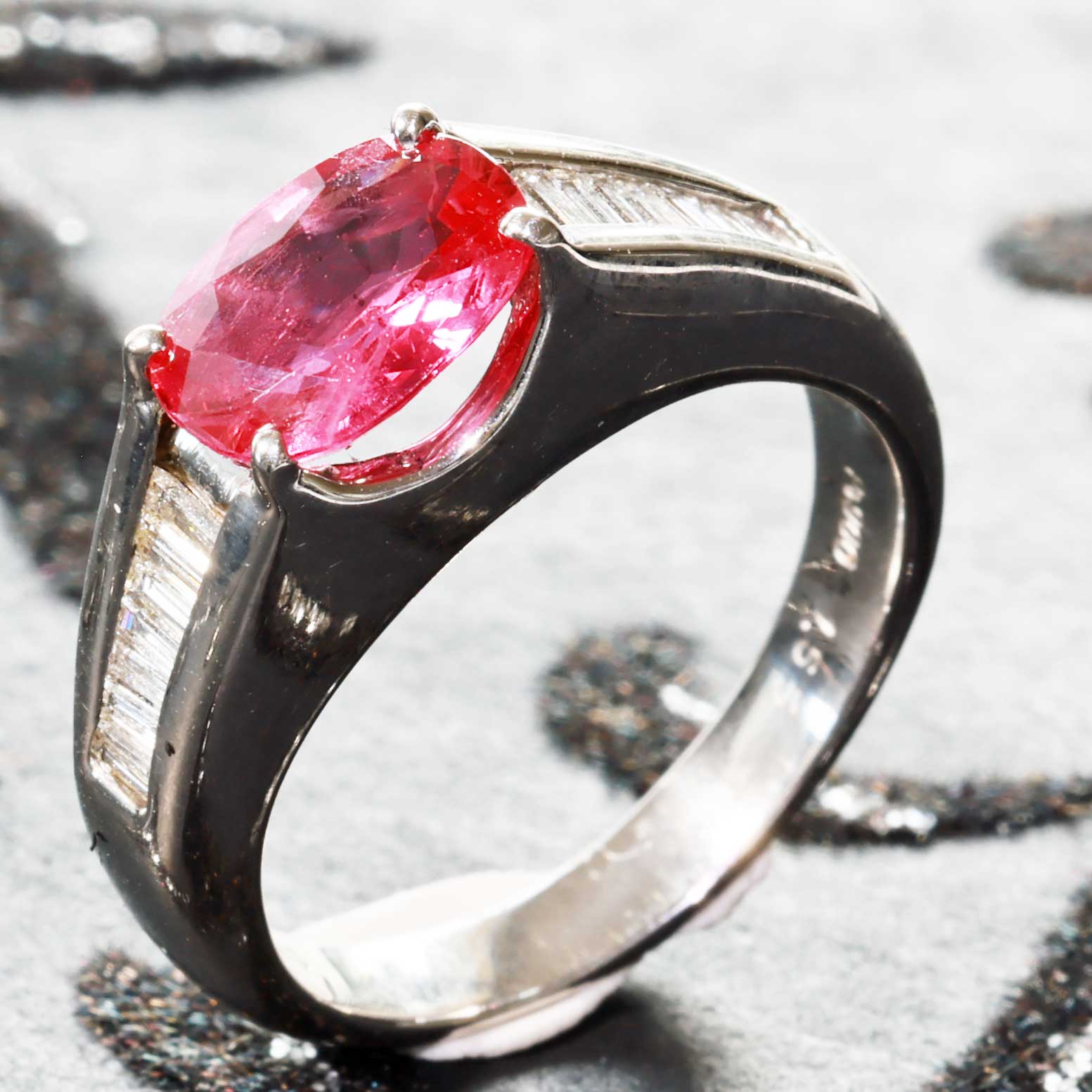 Ruby Diamond Ring Platinium....Noblest among the Noble