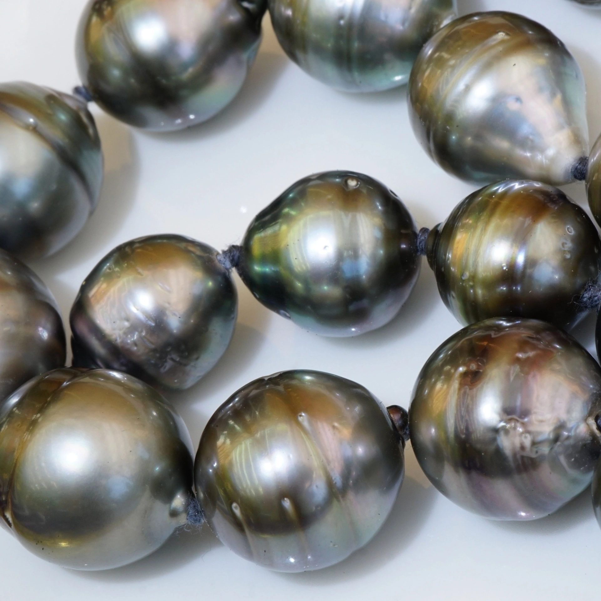 Representative Strand of baroque Tahiti cultured Pearls 12-15 mm