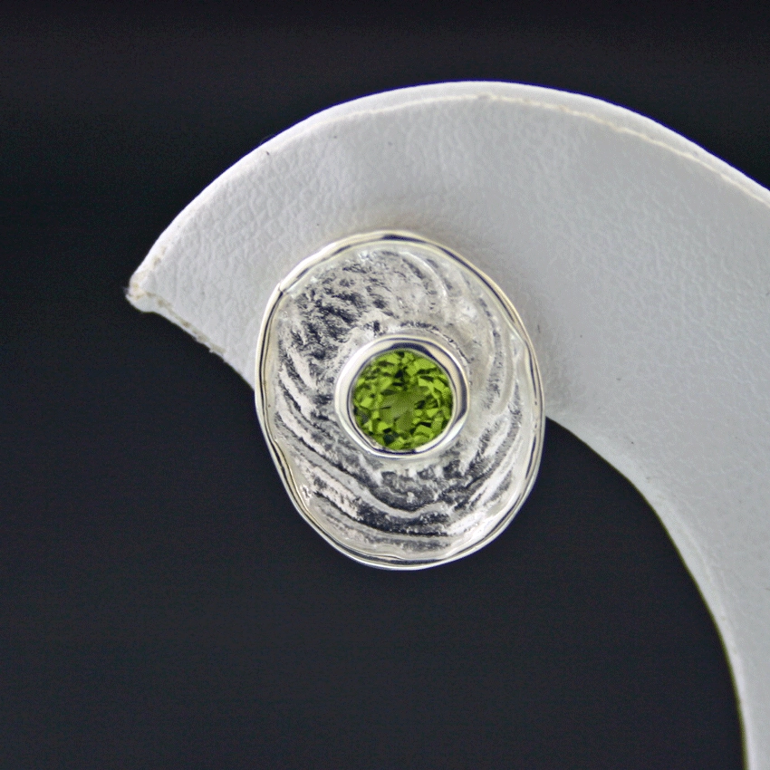 Silberschmiedearbeit, Peridot, 925/-Silber,