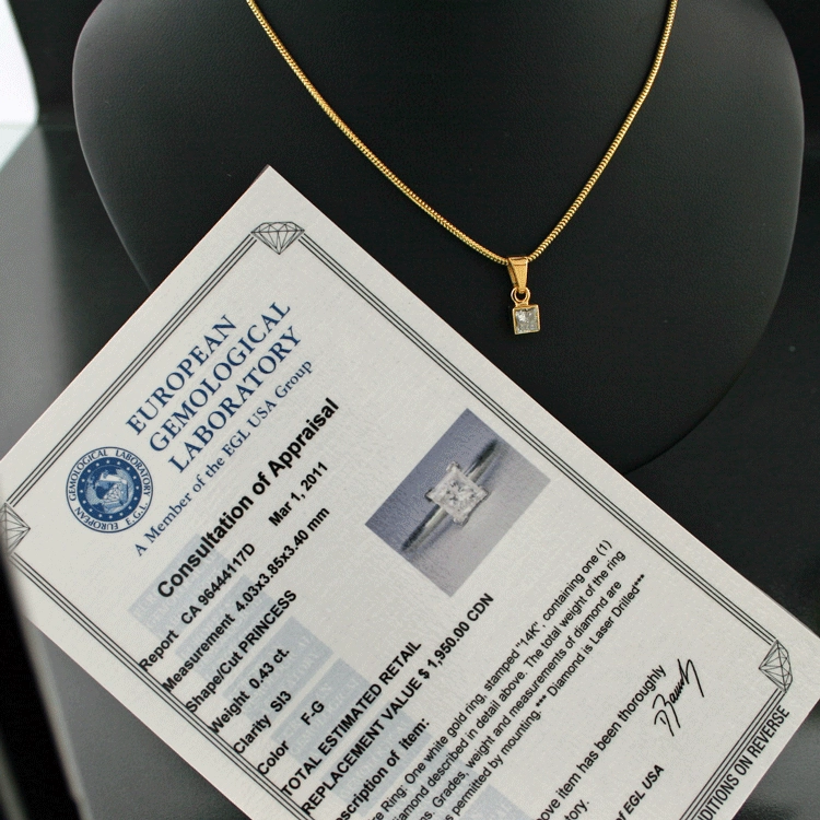 Brillant Anhänger 585er Gelbgold 0.43 ct