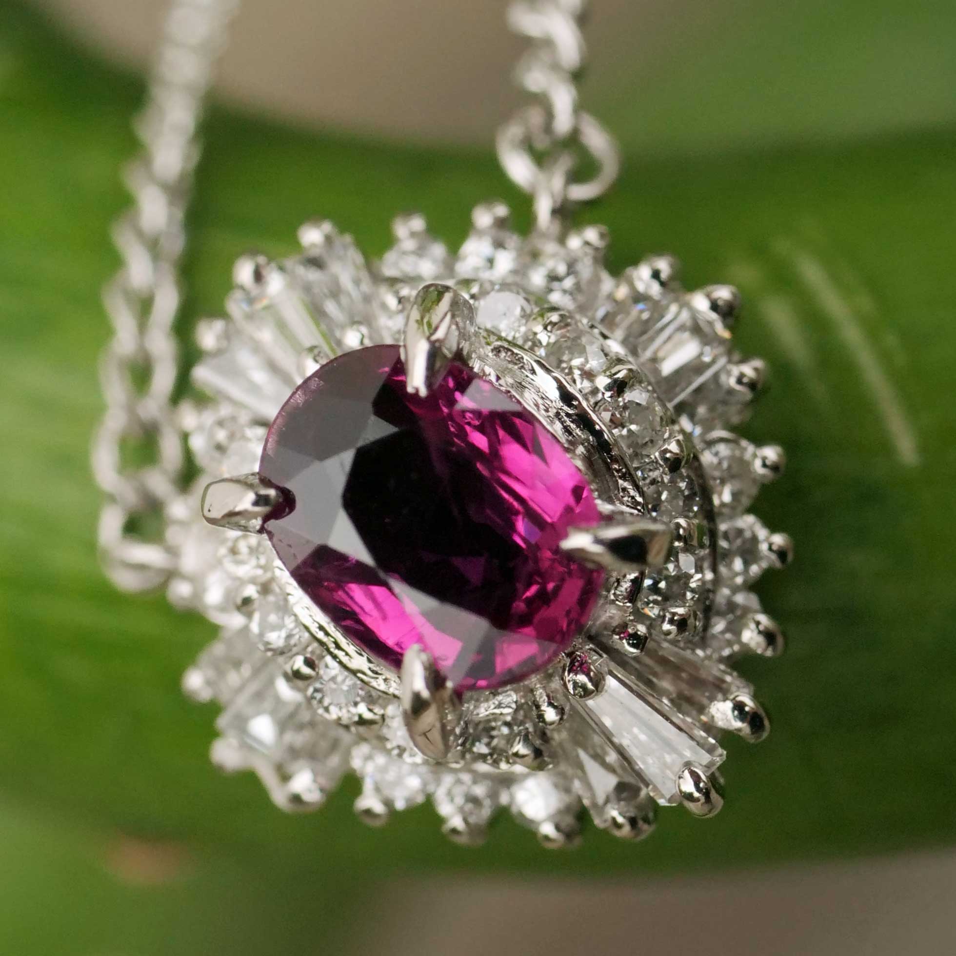 Ruby Solitaire Brilliant Petit Necklace 0.46 1.27 ct 850 Platinum TOP Quality Ruby Solitaire Brilliant Petit Necklace 0.46 1.27 ct 850 Platinum TOP Quality