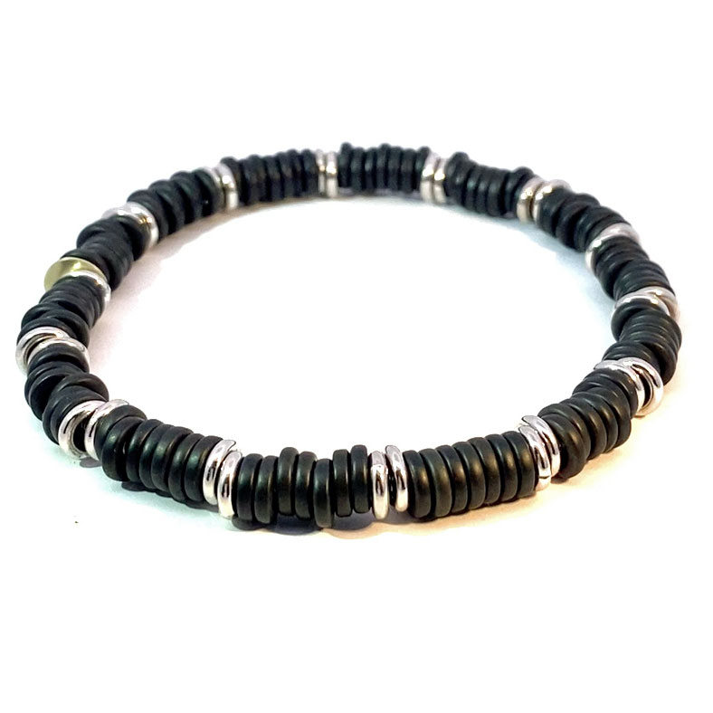 Black Ceramic Bracelet from the popular Loop Kollektion Silhouette Bentner Germany 18 kt Whitegold