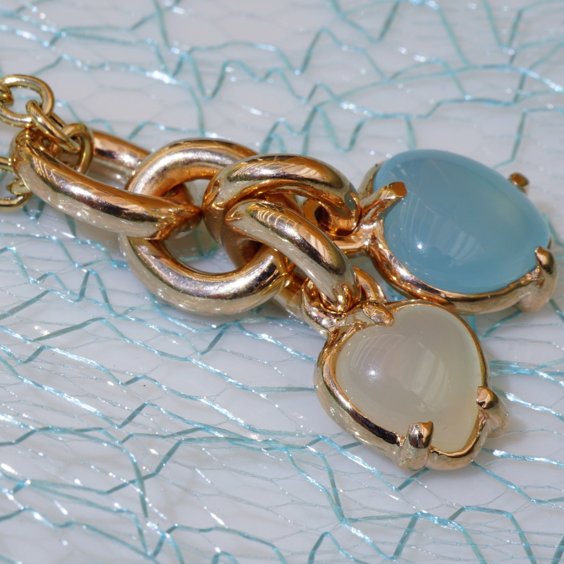 The best Silver Jewelery forever....Double Hearts with Calcedony